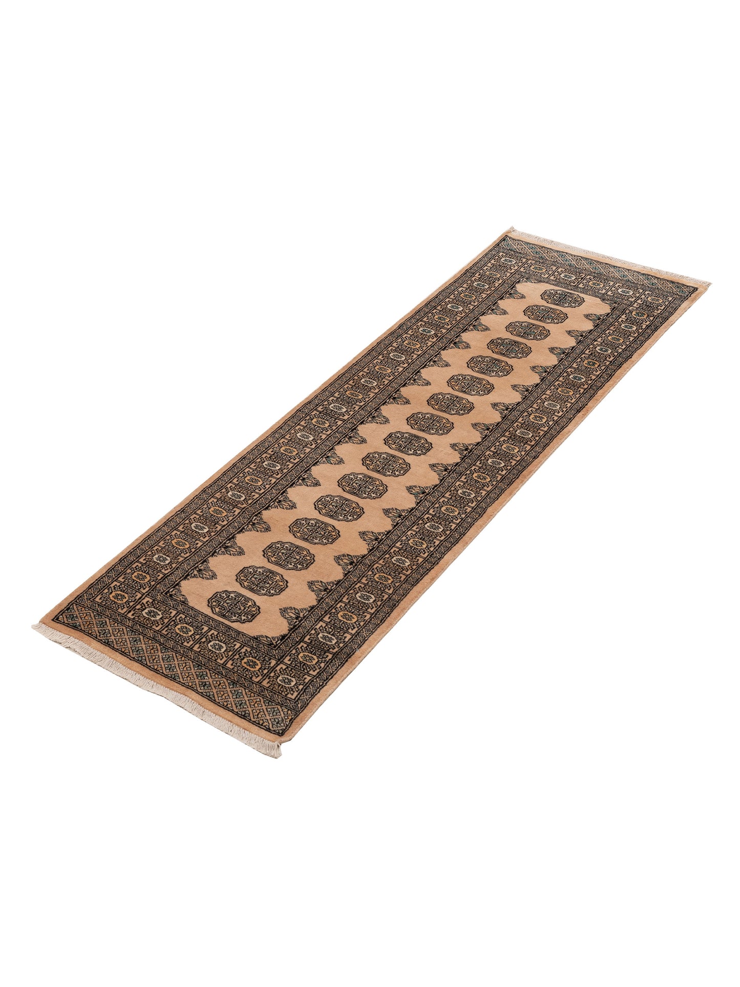 Bokhara 153439 Beige Beige 2.7x8 Hand Knotted Rug