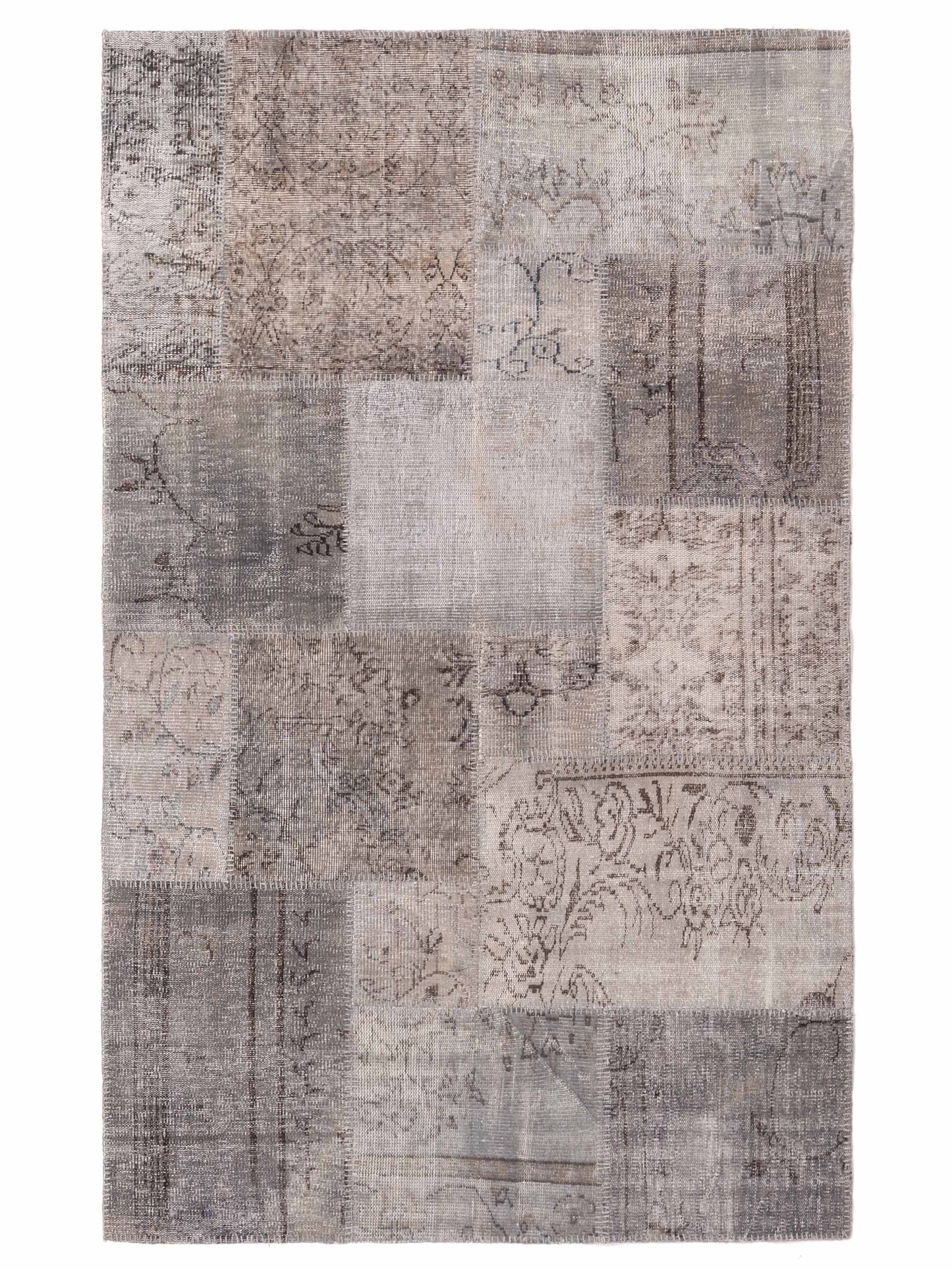 Pasha Turkish Vestige Patchwork  Gray  Contemporary