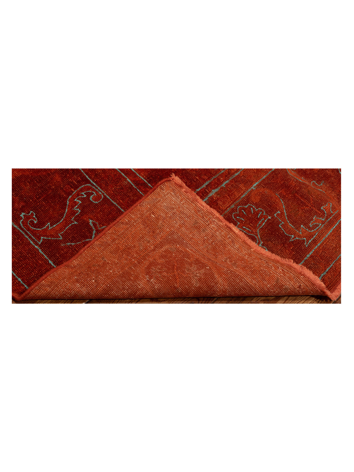 Vintage 78305 Orange 7.8x10.10 Hand Knotted Rug