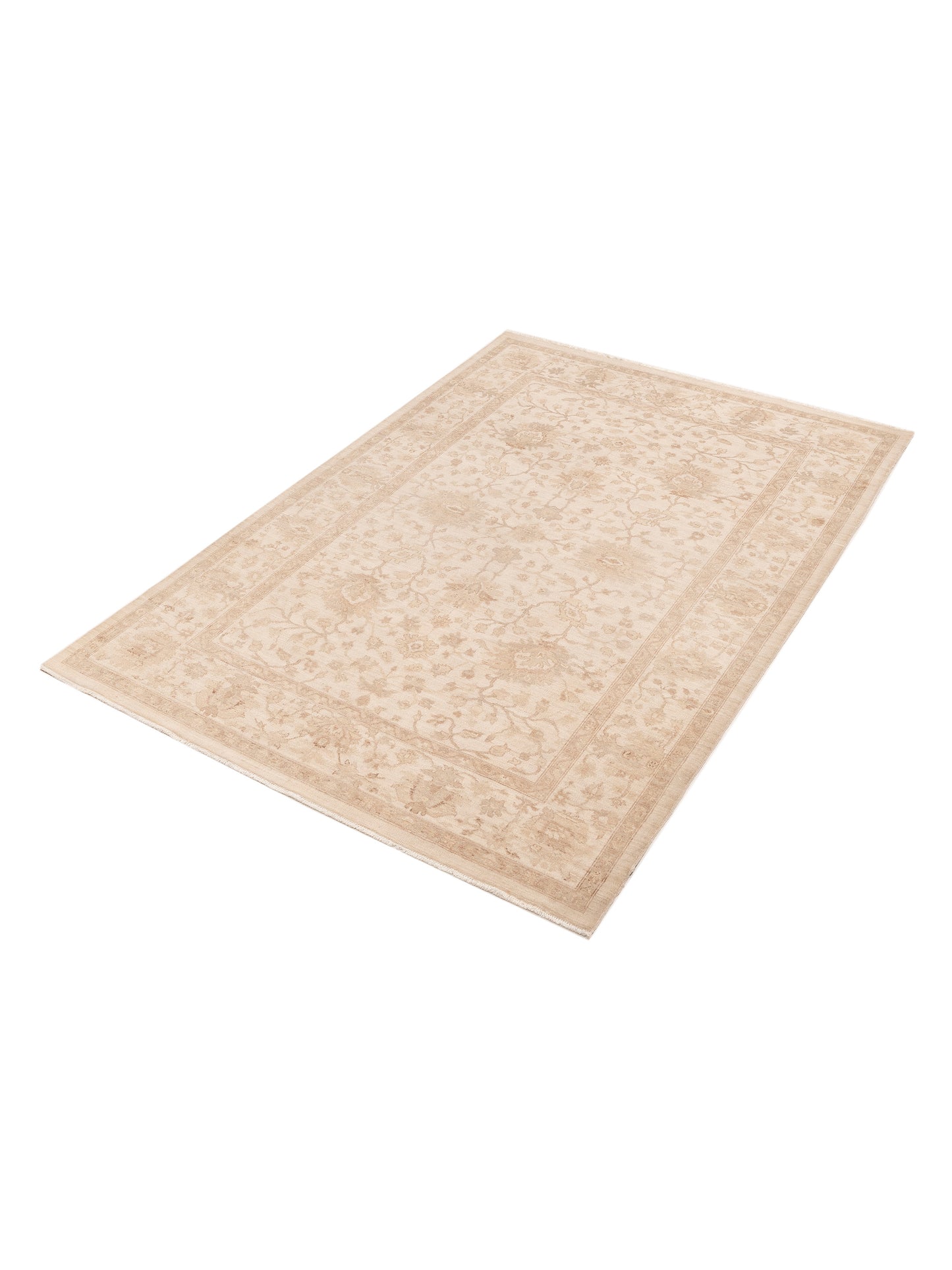 Laila 112505 Ivory Ivory 6.9x9.9 Hand Knotted Rug