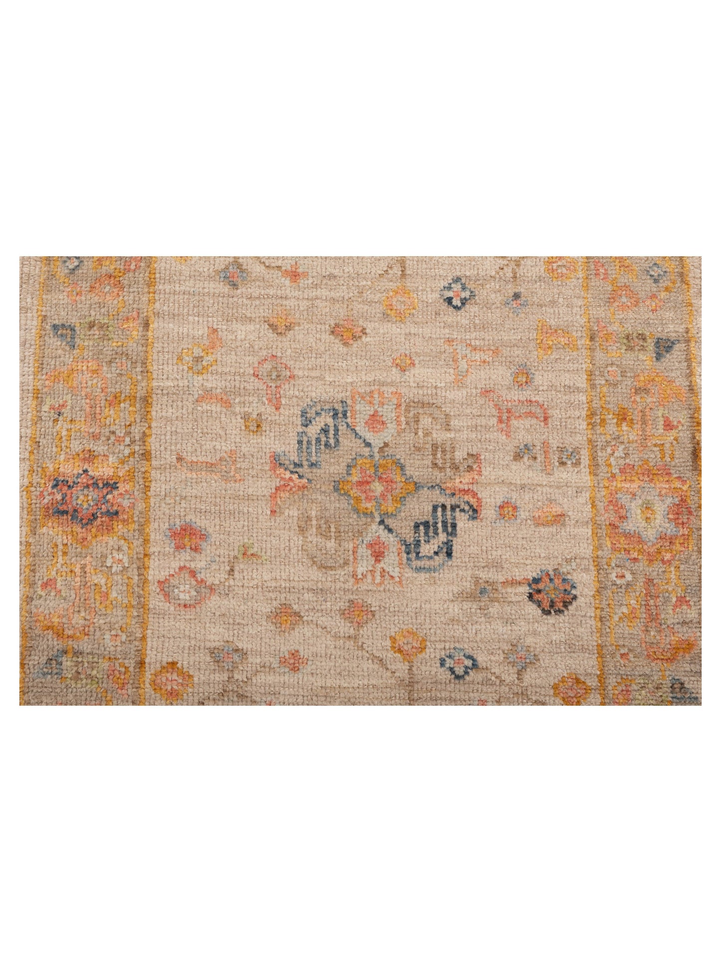 Angora Oushak 150272 Ivory Silver 2.7x11.10 Hand Knotted Rug