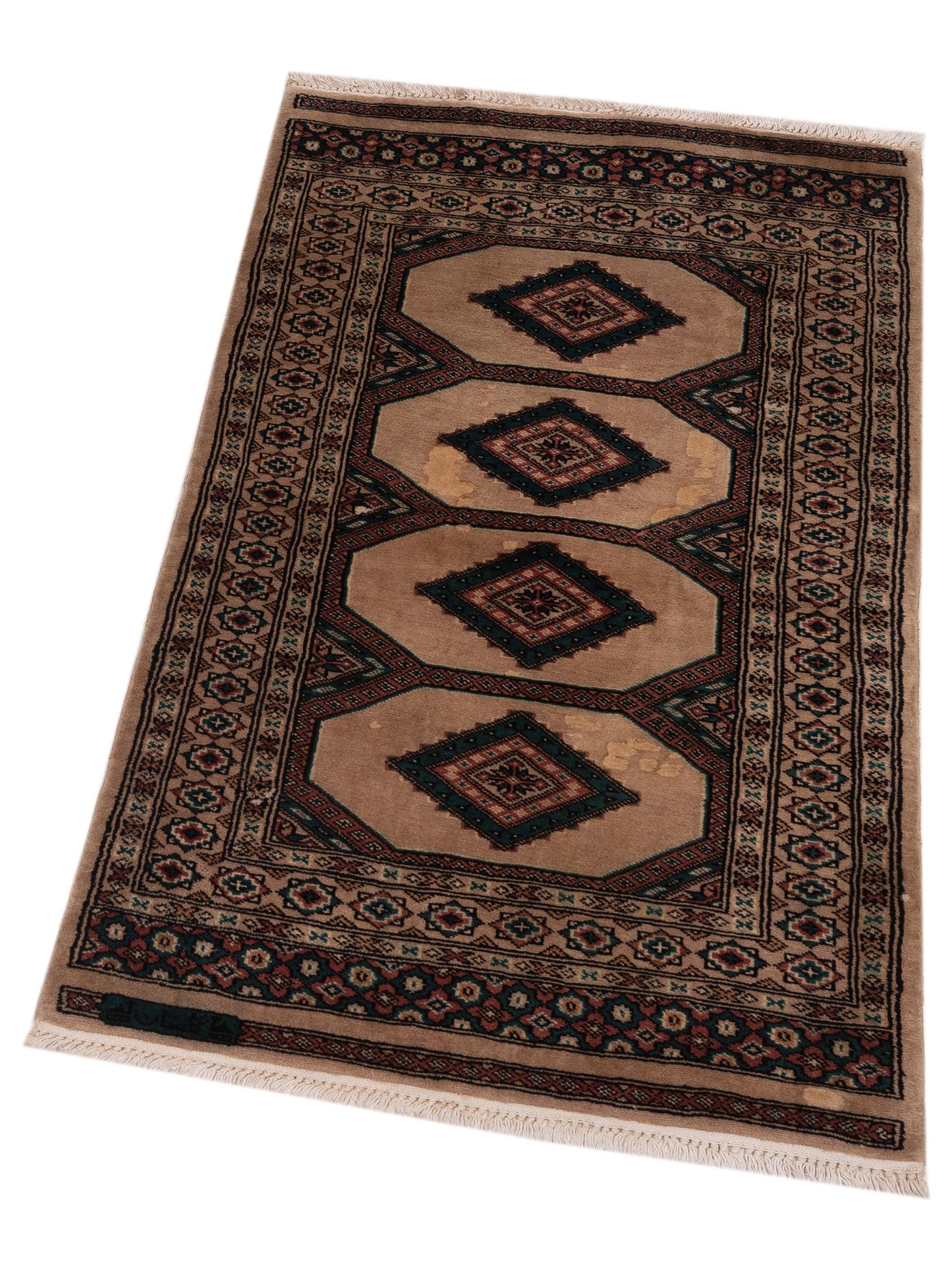 Bokhara 146614 Beige Green 2.7x4.5 Hand Knotted Rug