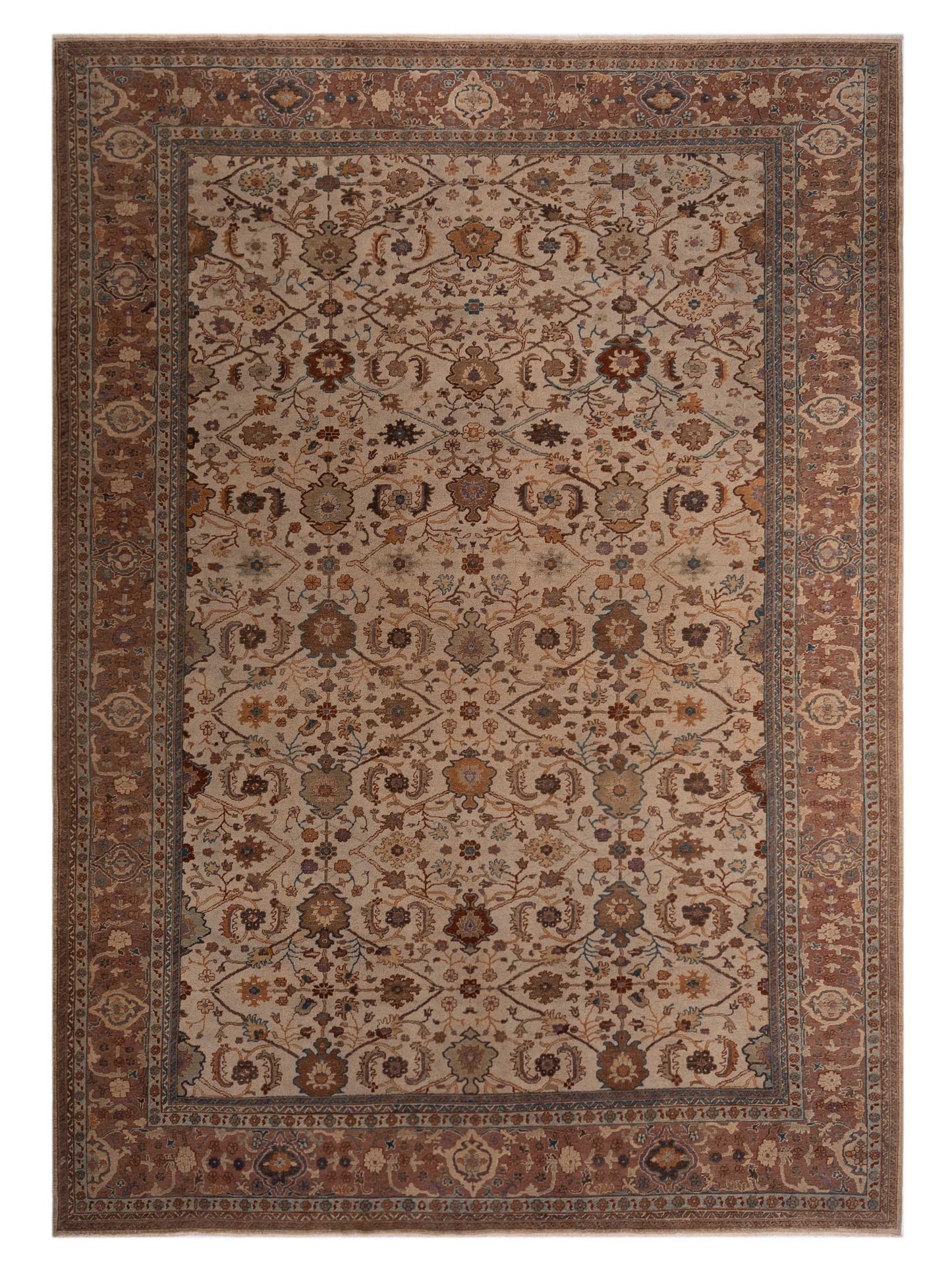 Pasha Turkish Elvan  Ivory Brown Traditional