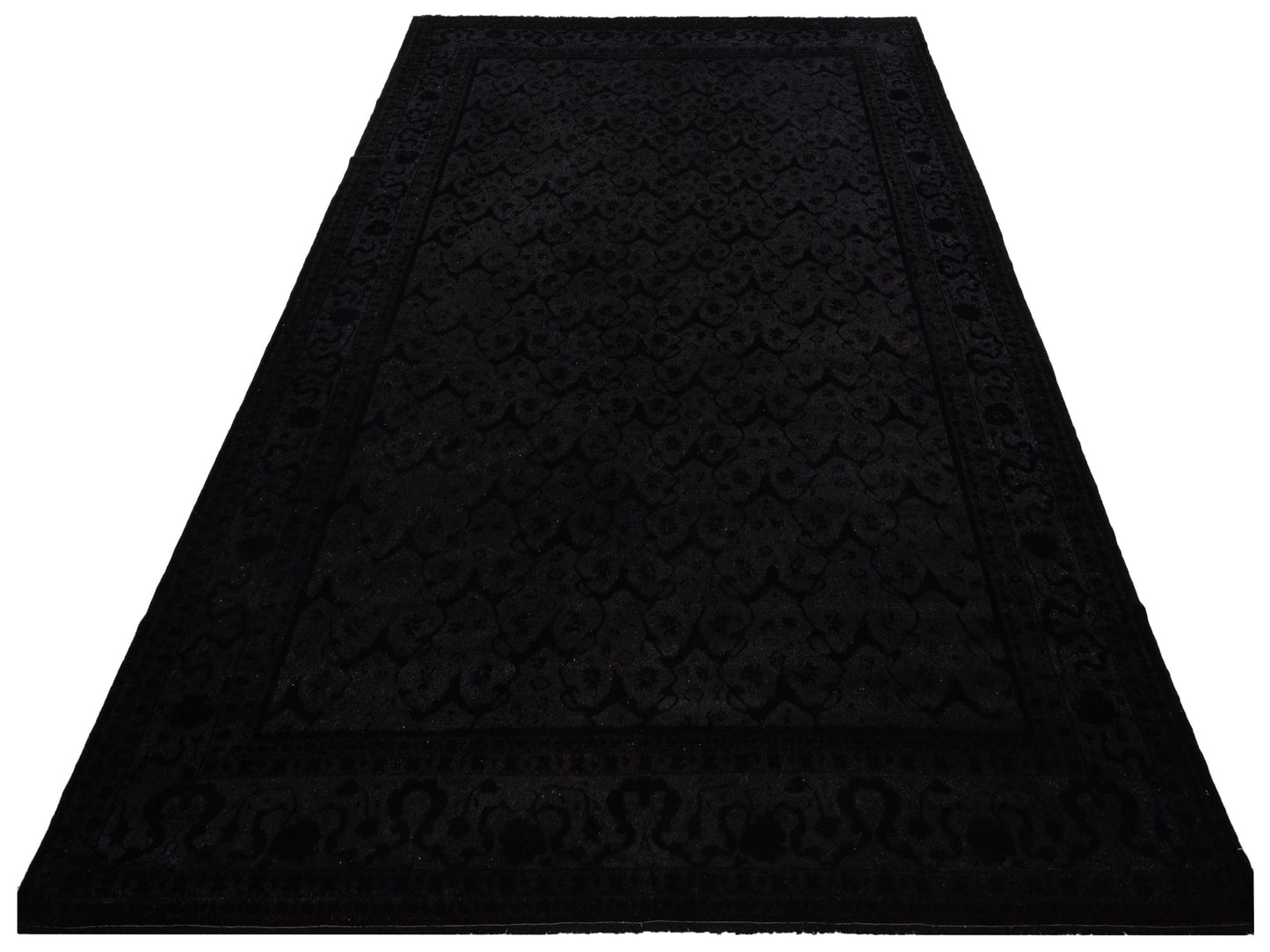 Antique Loom 117184 Black Black 10.2x14 Hand Knotted Rug