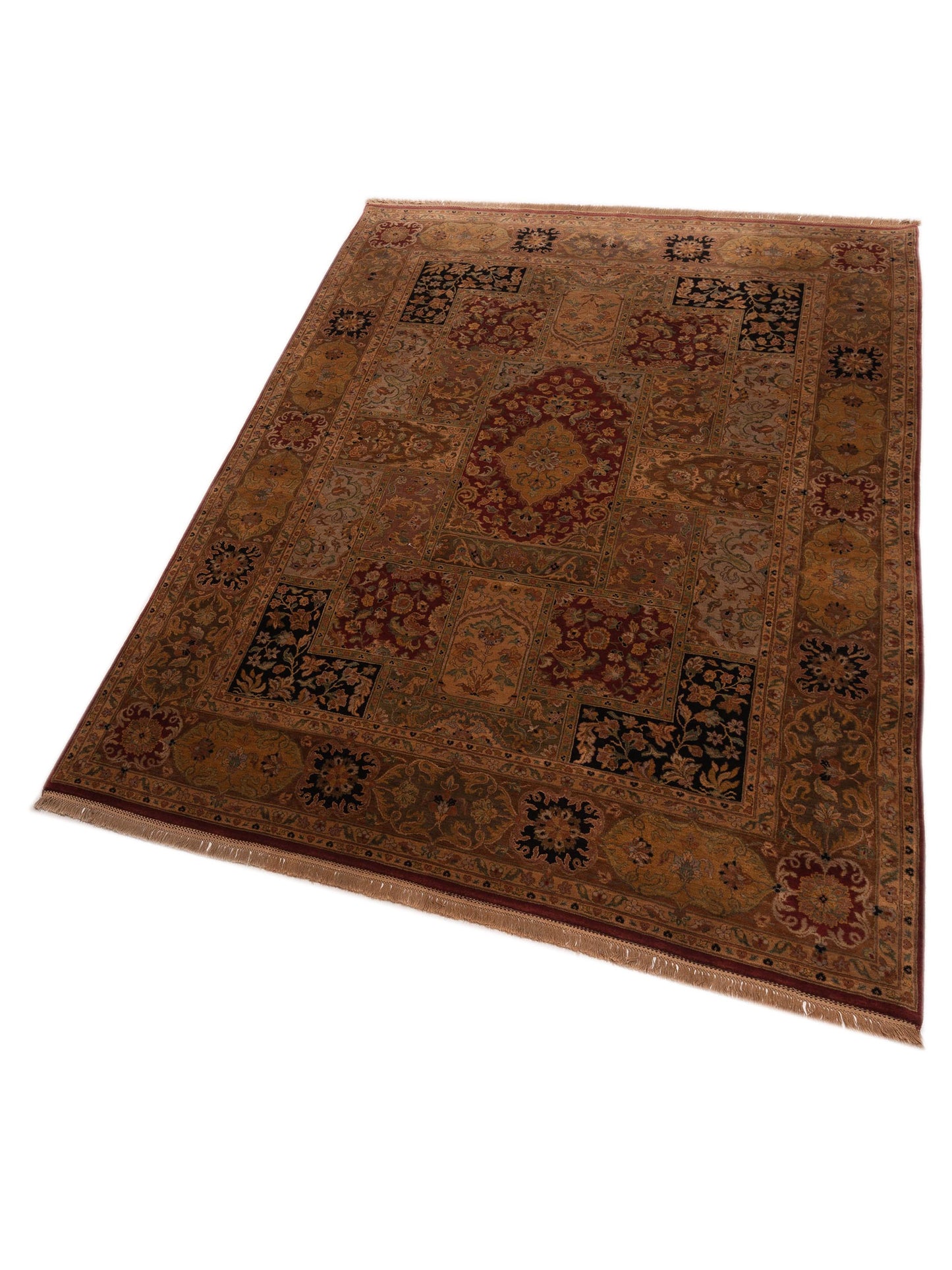 Crown 83581 Rust Brown 9x11.8 Hand Knotted Rug