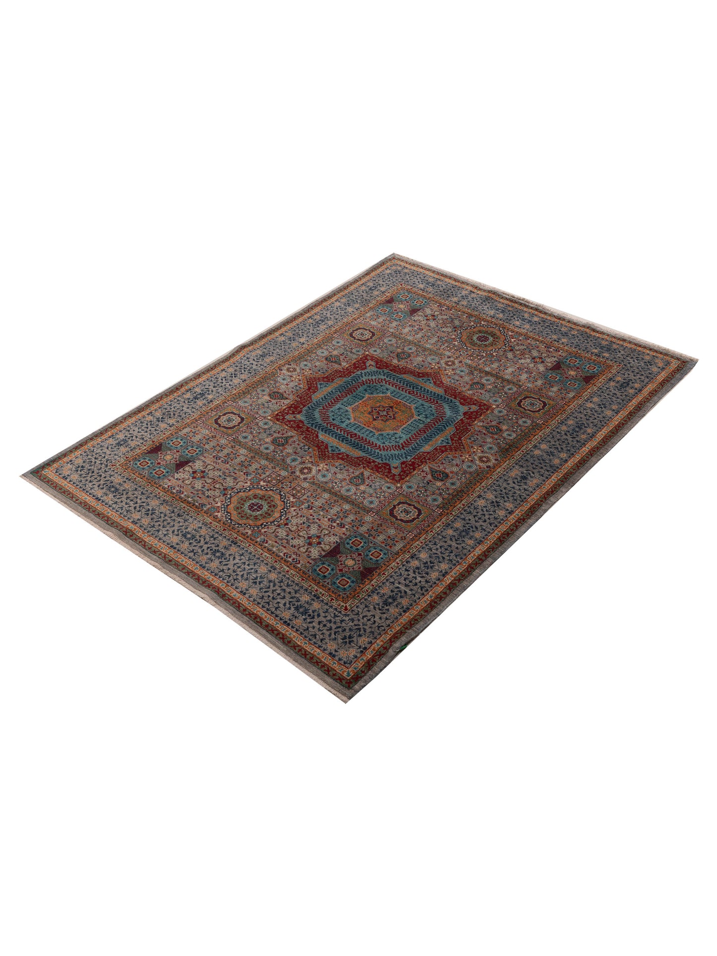 Artisan Mamluk 154751 Gray Gray 5.9x7.11 Hand Knotted Rug