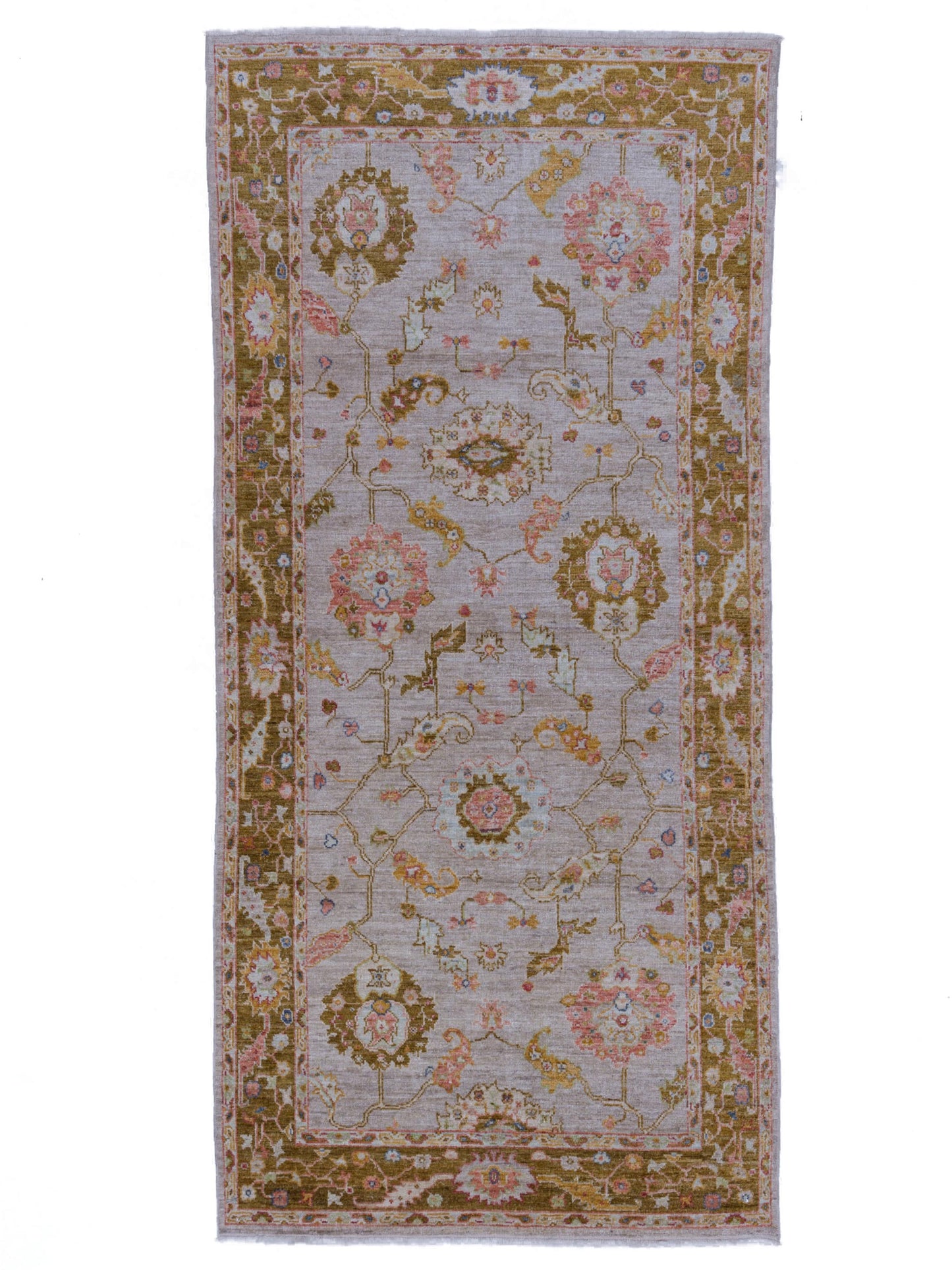 Anadol Angora Oushak  Silver Mustard Traditional