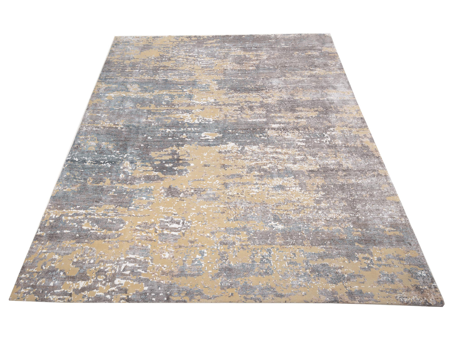 Tibetino 152922 Gray Gold 12.7x15.2 Hand Knotted Rug