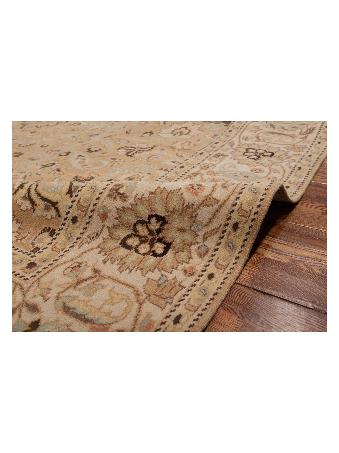 Bouquet 107411 Gold Ivory 8.1x9.11 Hand Knotted Rug