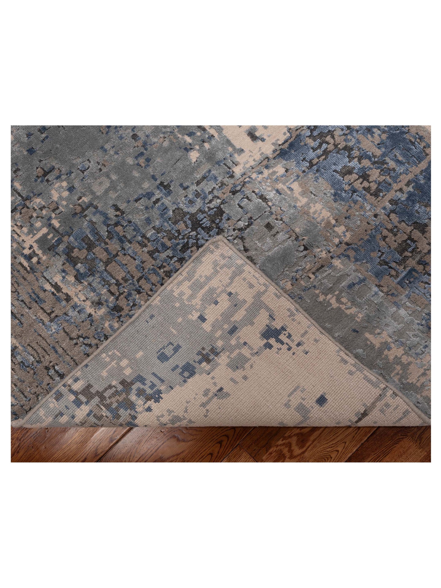 Tibetino 153848 Silver Blue 8x10 Hand Knotted Rug