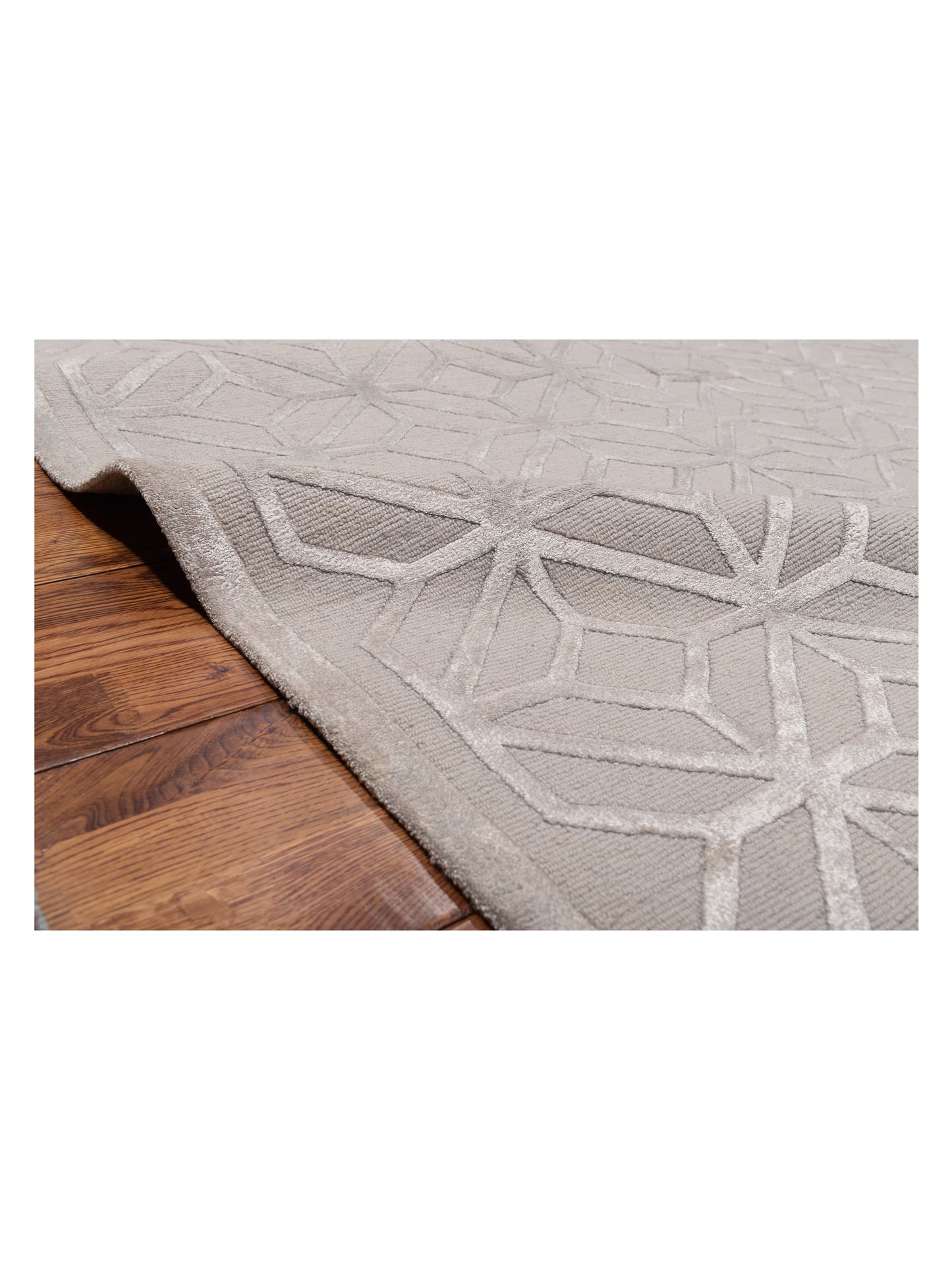 Tibetino 126643 Silver 8.1x10.3 Hand Knotted Rug