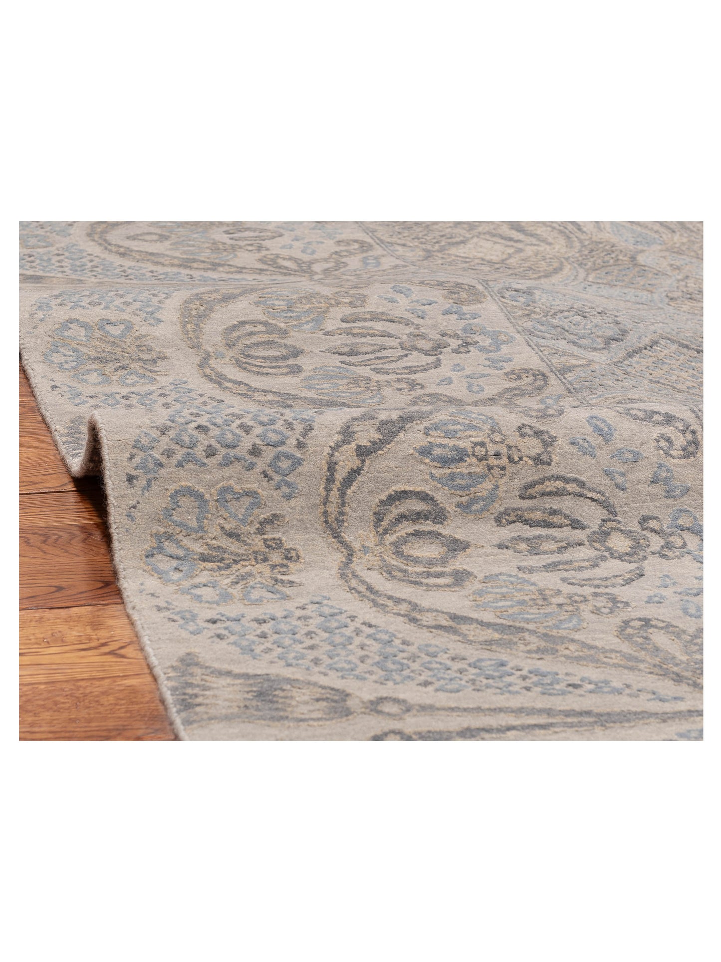 Mastersilk 127397 Gray Gray 9.1x12.3 Hand Knotted Rug