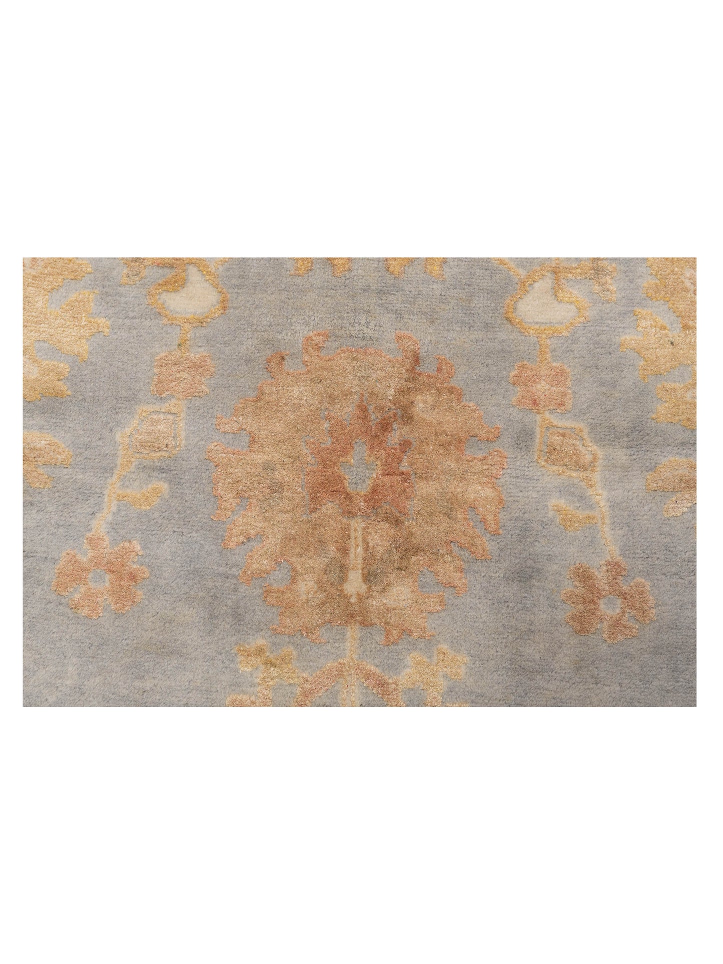 Oushak Shah 121302 Gray Ivory 7.11x10 Hand Knotted Rug