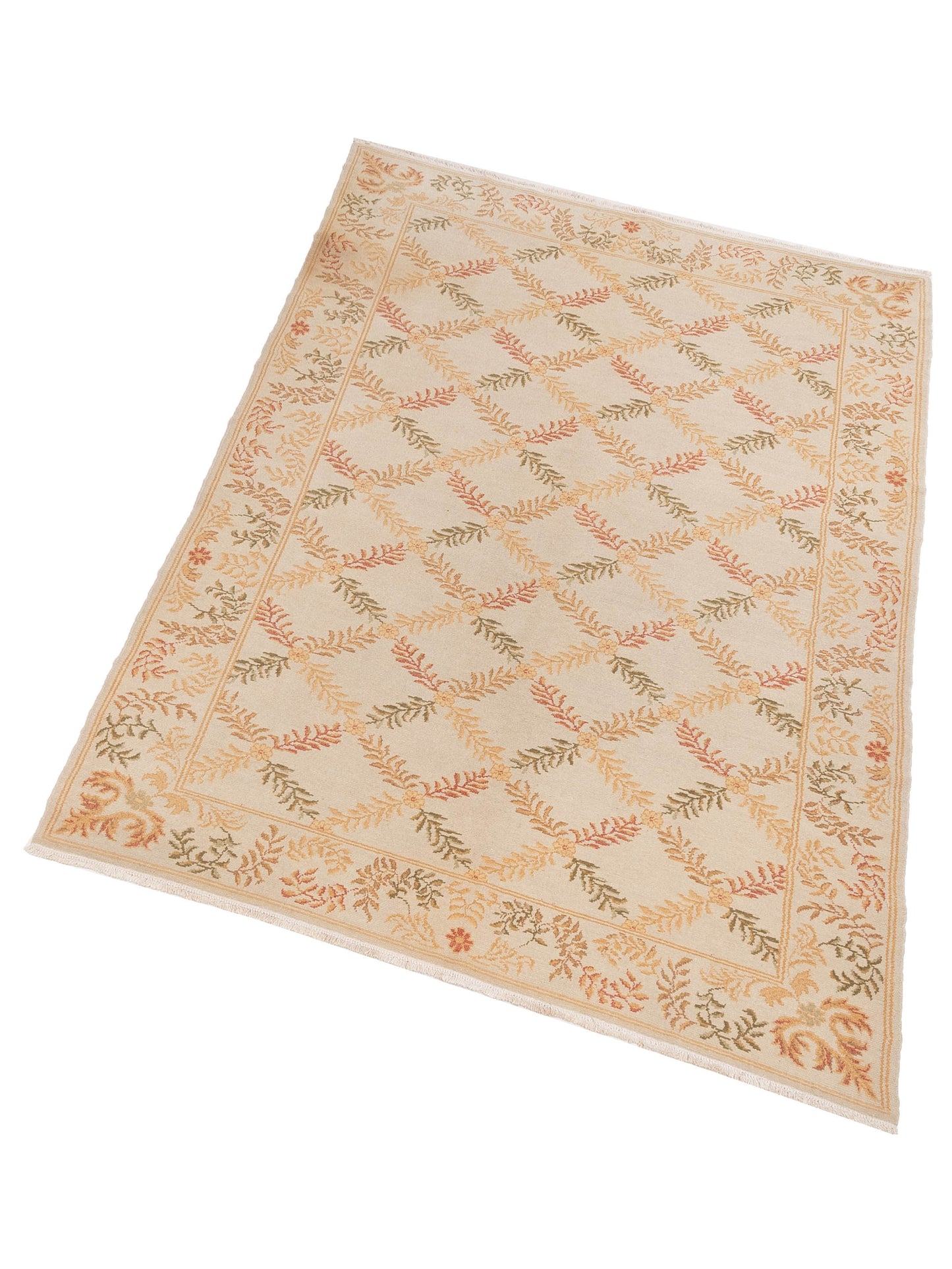 Bouquet 107520 Ivory 6.1x8.9 Hand Knotted Rug