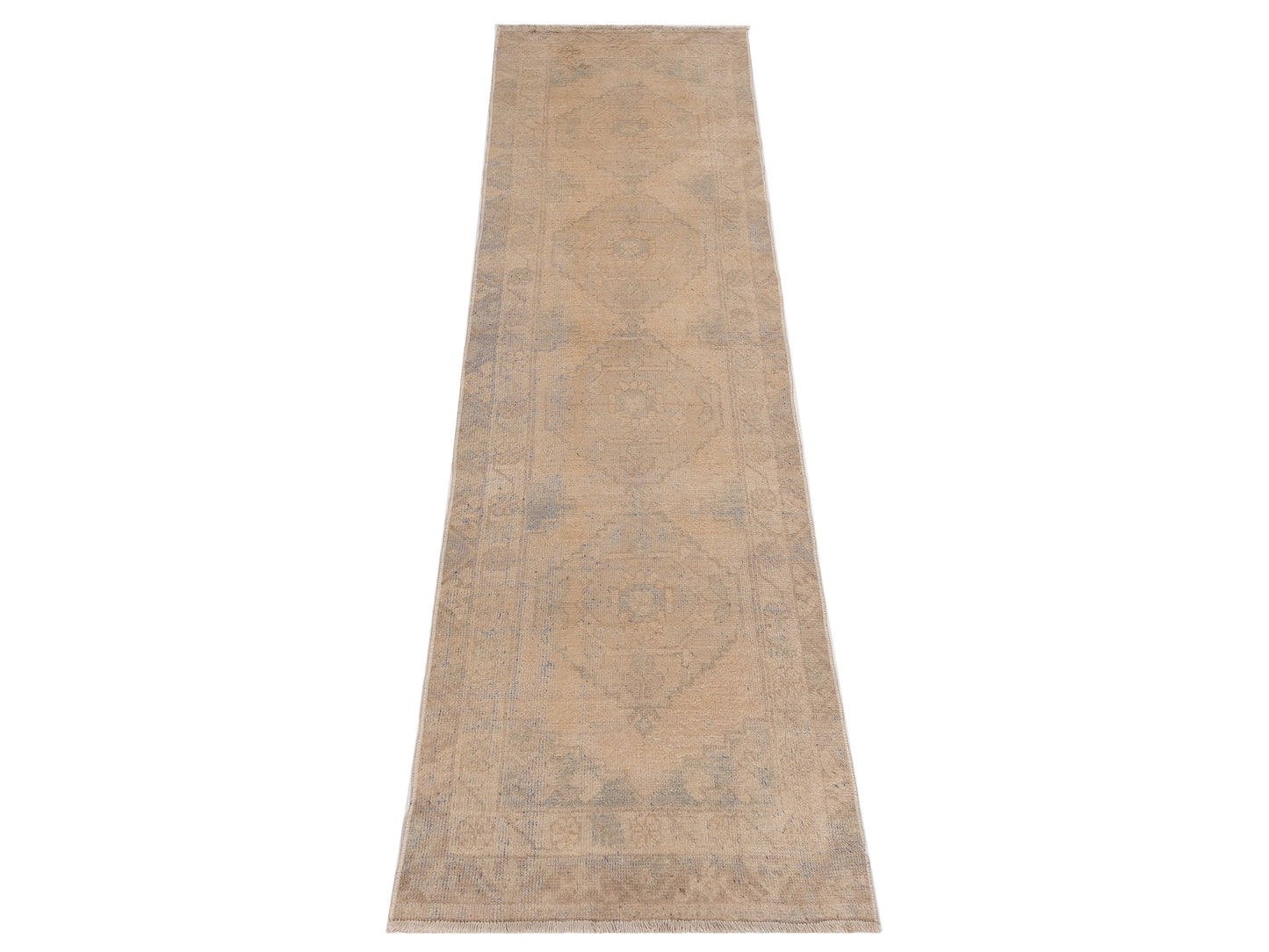 Vintage 142830 Beige 2.9x9.11 Hand Knotted Rug