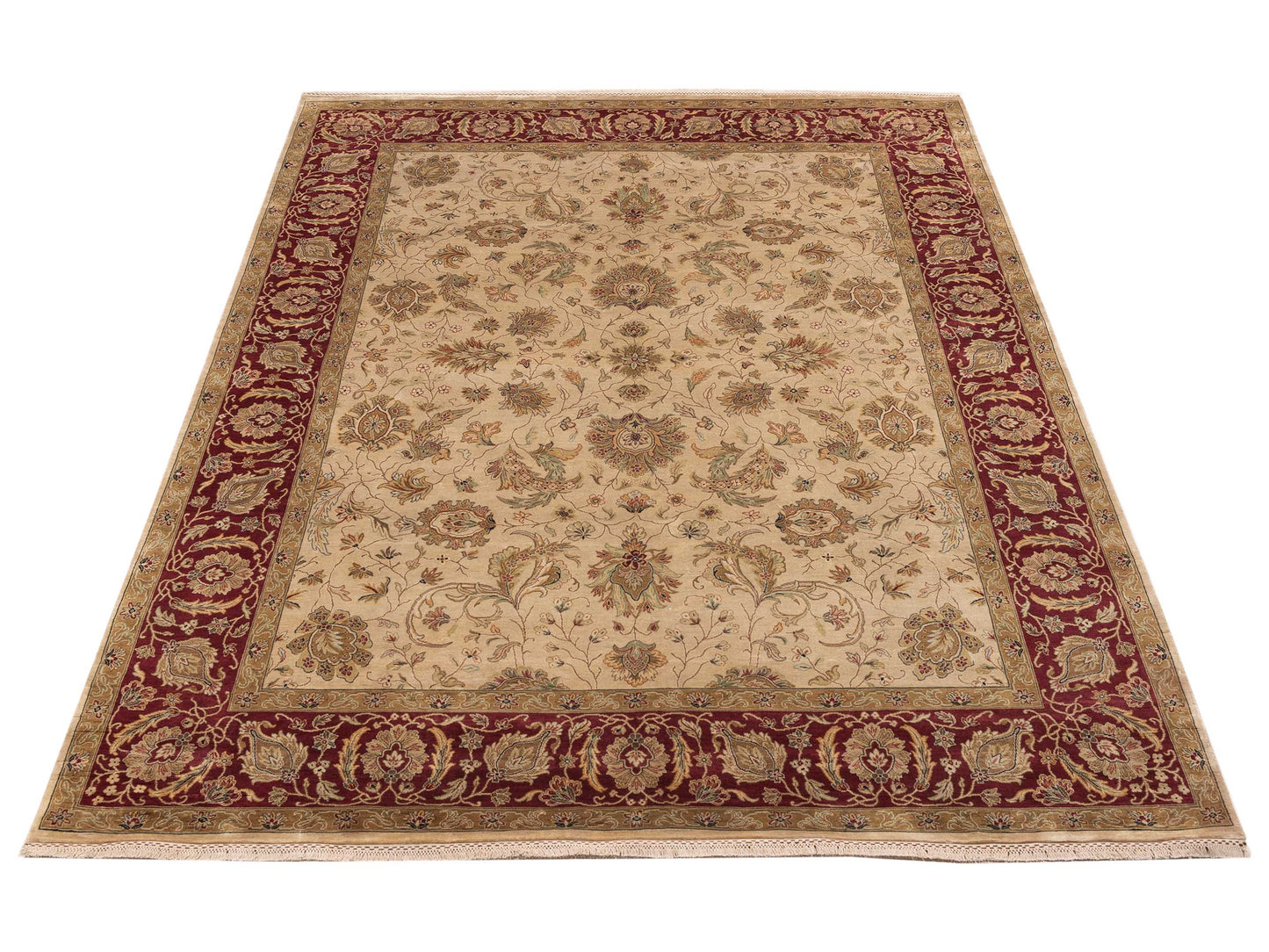 Imperial Silk 153486 Ivory Ivory 8x10 Hand Knotted Rug