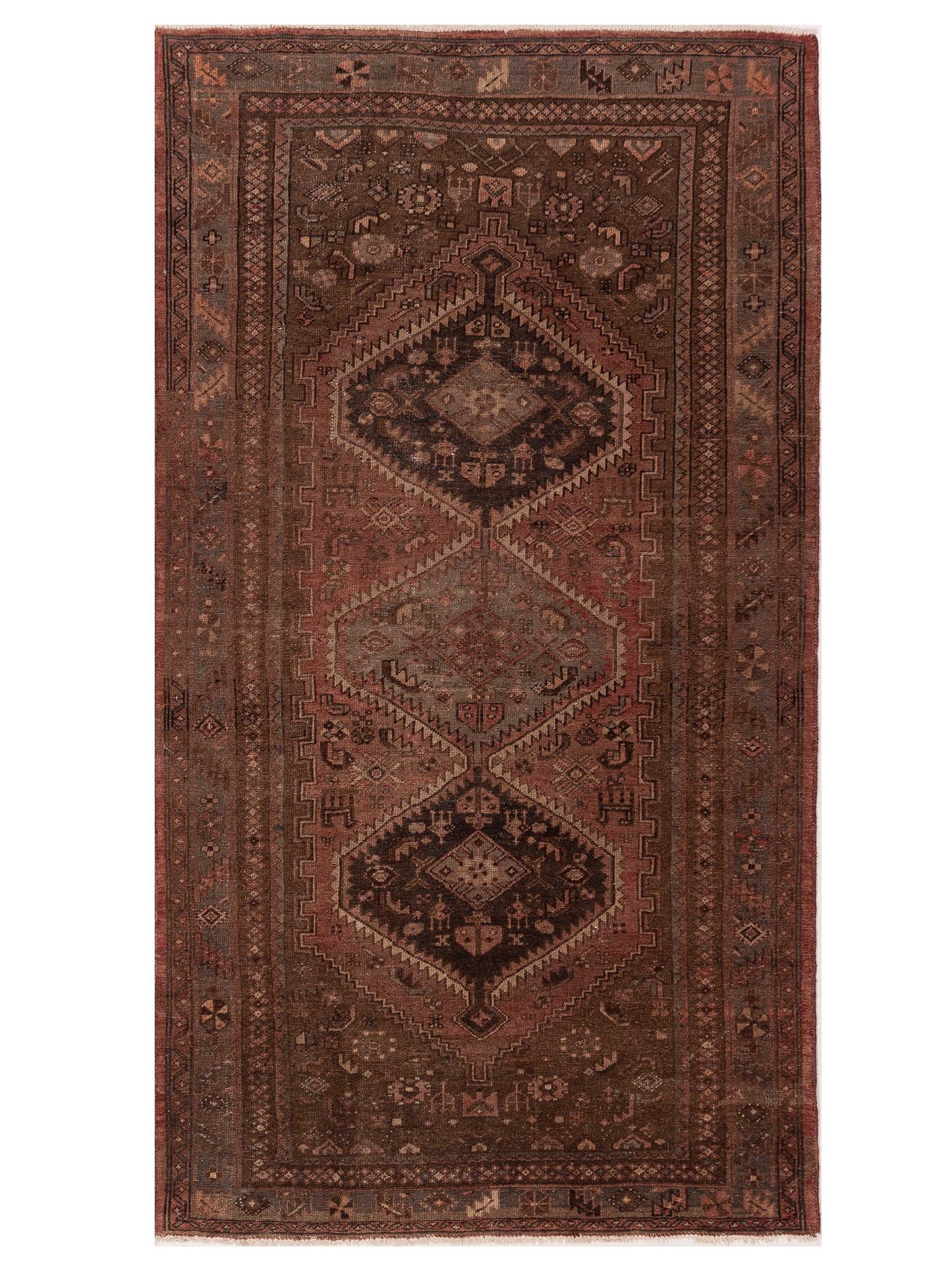 Pasha Antique Heirloom  Brick Brown Traditional