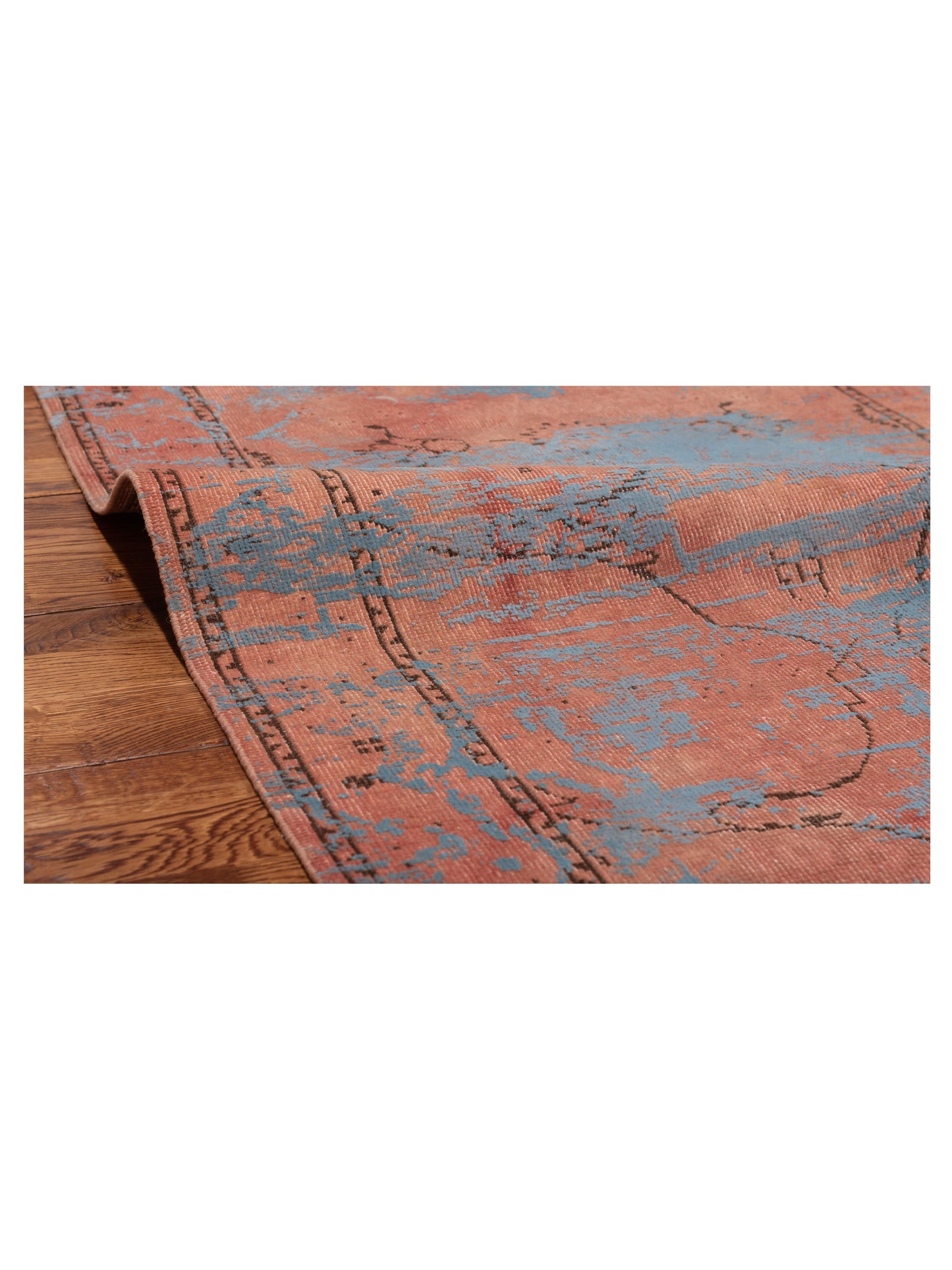 Vintage 107351 Pink 2.10x96 Hand Knotted Rug