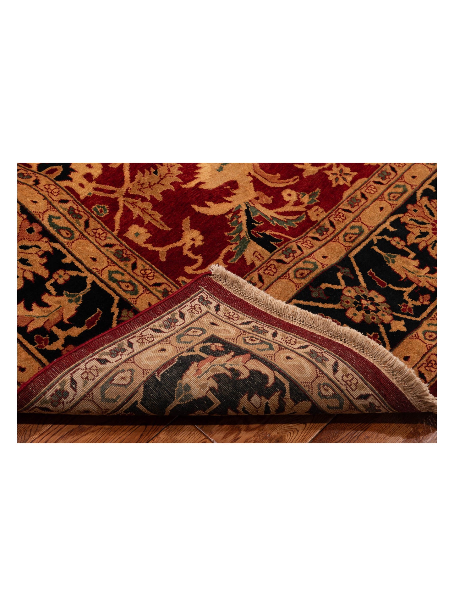 Crown 83586 Red Black 9x12 Hand Knotted Rug