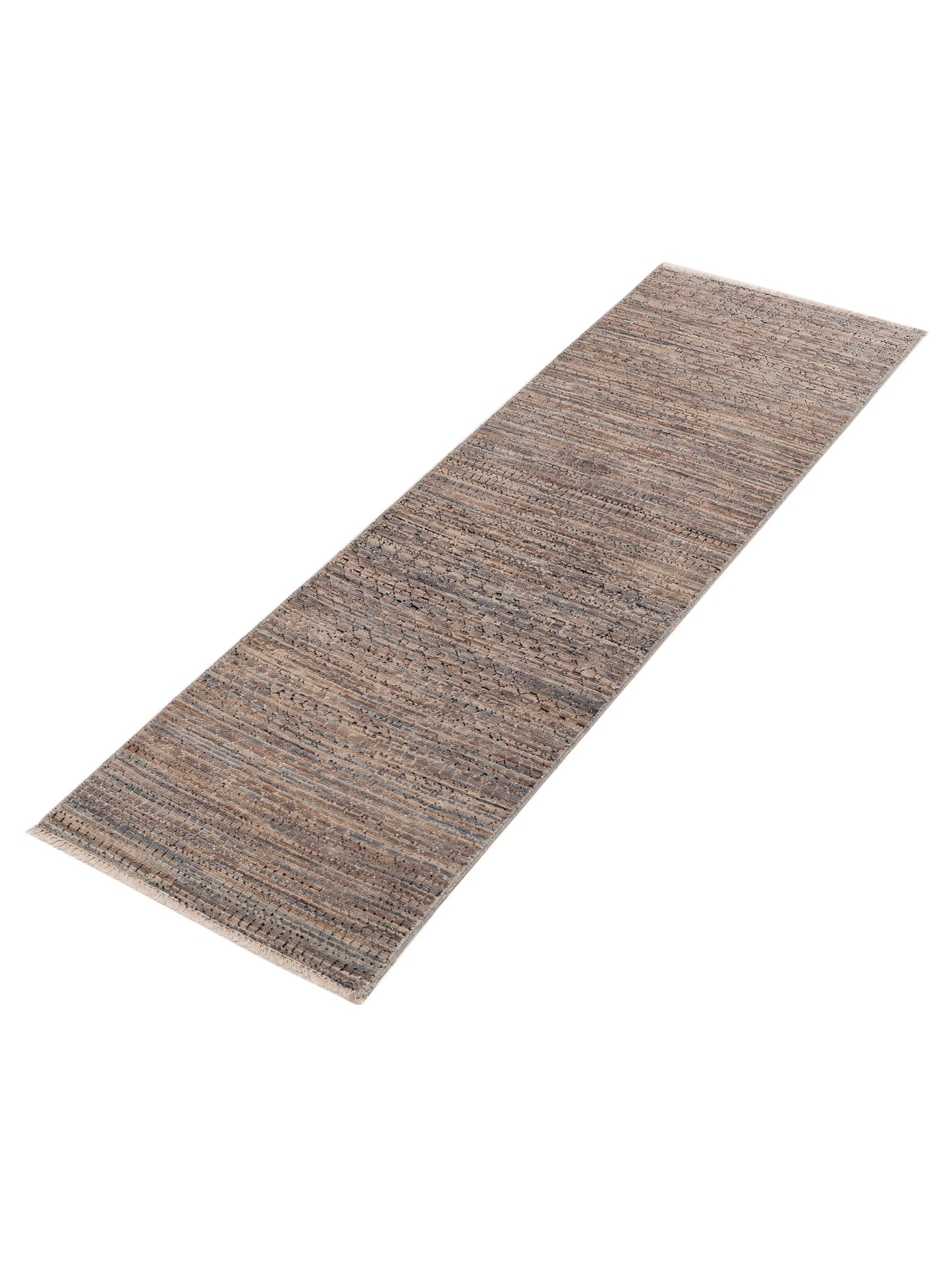 Agra 129525 Gray Brown 2.8x8.6 Hand Knotted Rug