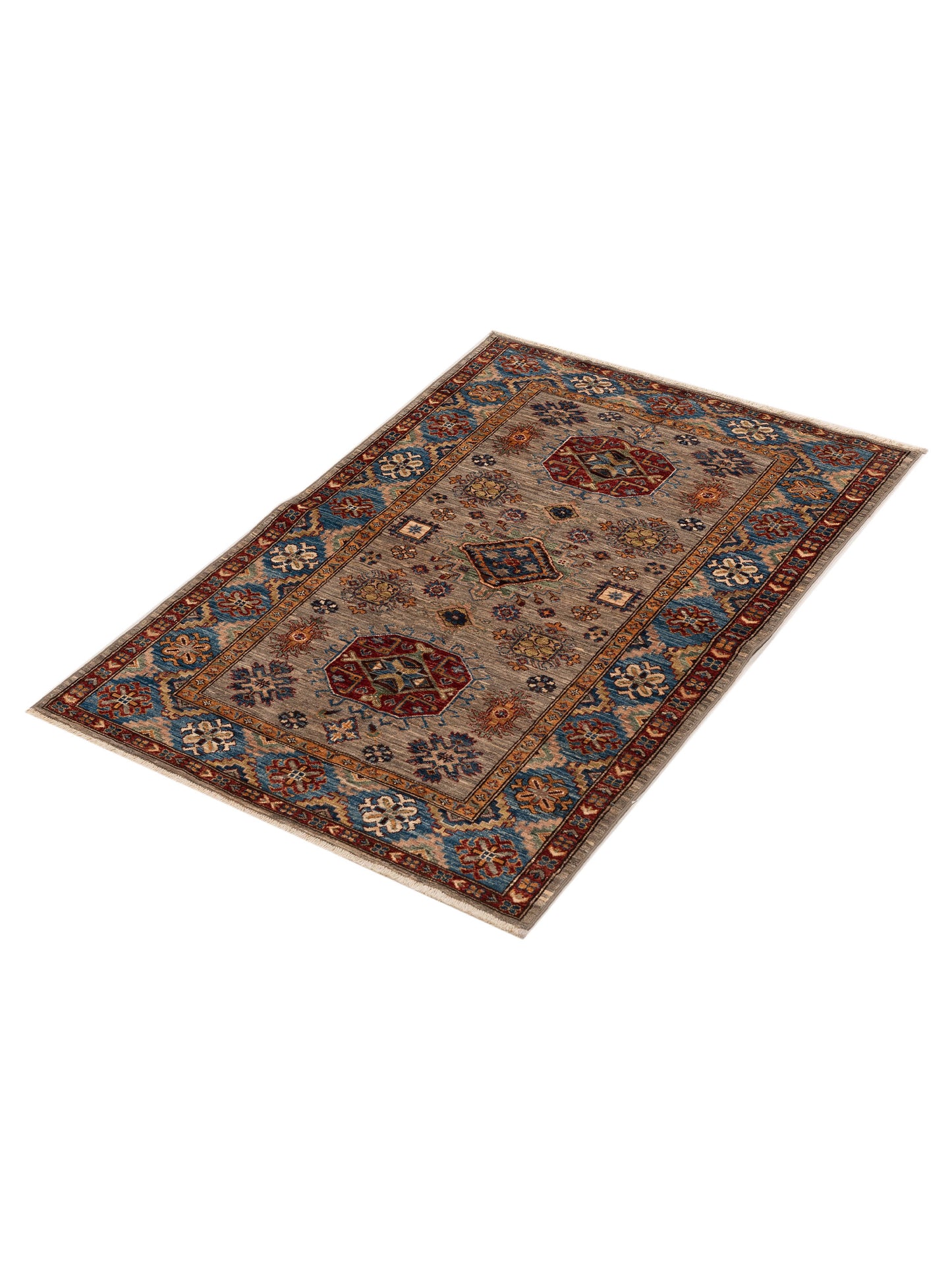 Artisan Kazak 151901 Gray Blue 3.10x5.8 Hand Knotted Rug