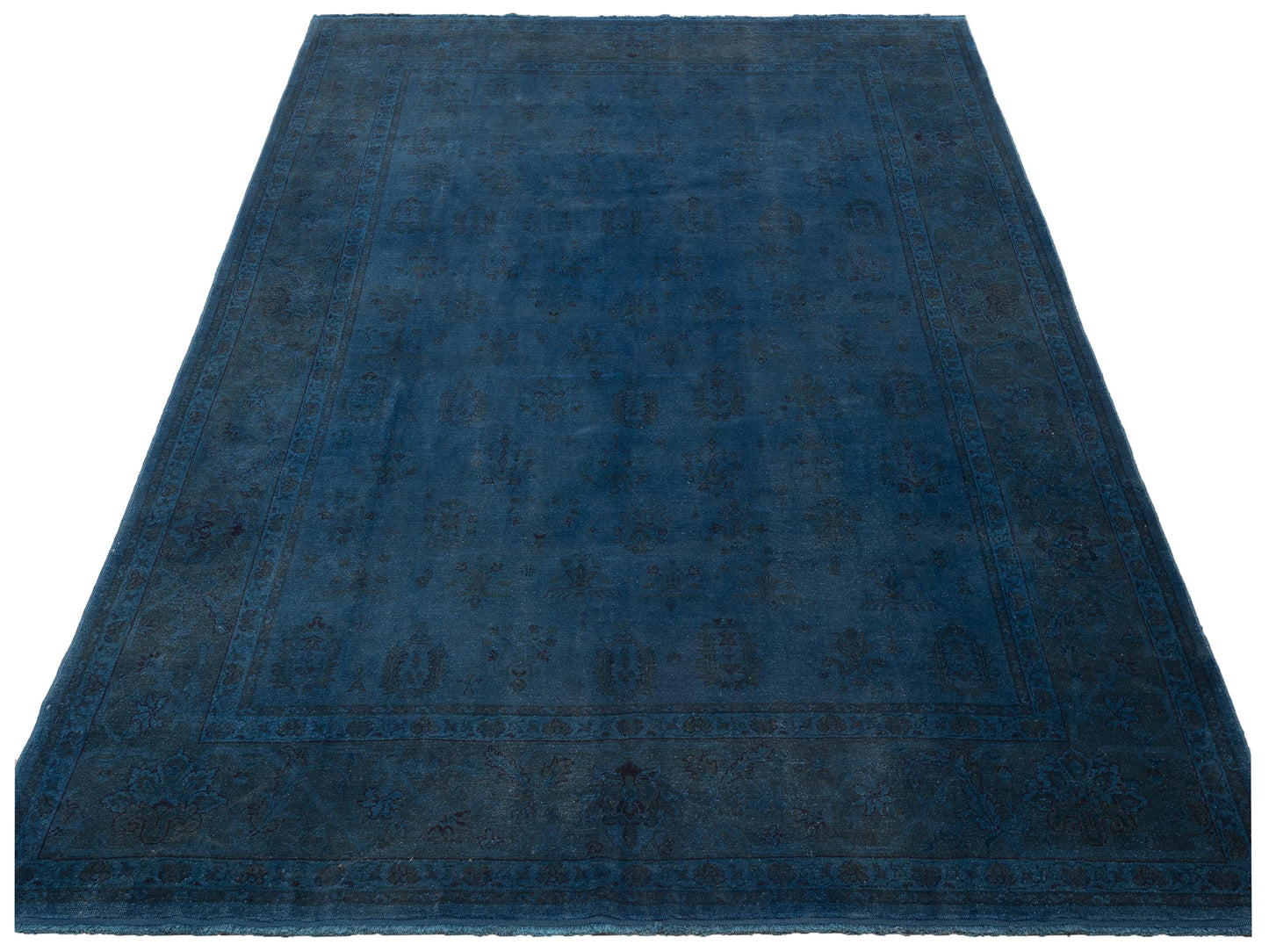 Vintage 78639 Blue 9.1x10.11 Hand Knotted Rug