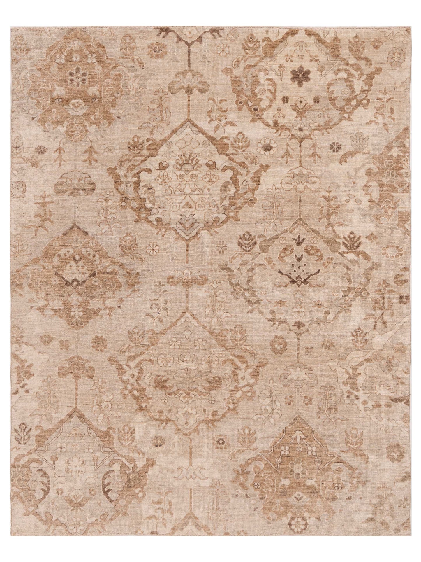 Anadol Angora Oushak  Cream Brown Traditional