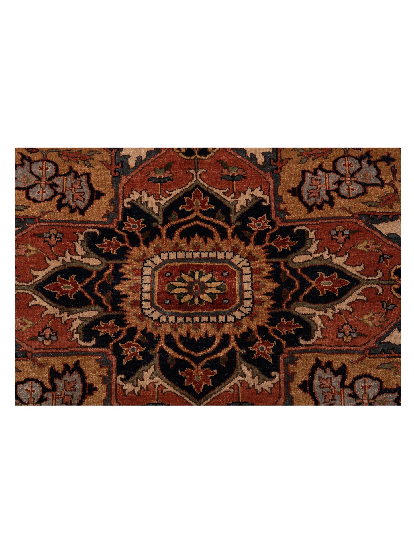 Antique Loom 147418 Ivory Red 6.10x9 Hand Knotted Rug