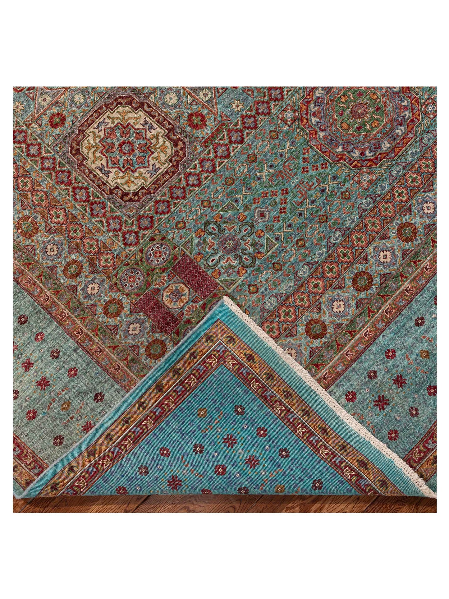 Artisan Mamluk 154733 Blue Blue 8.9x11.8 Hand Knotted Rug