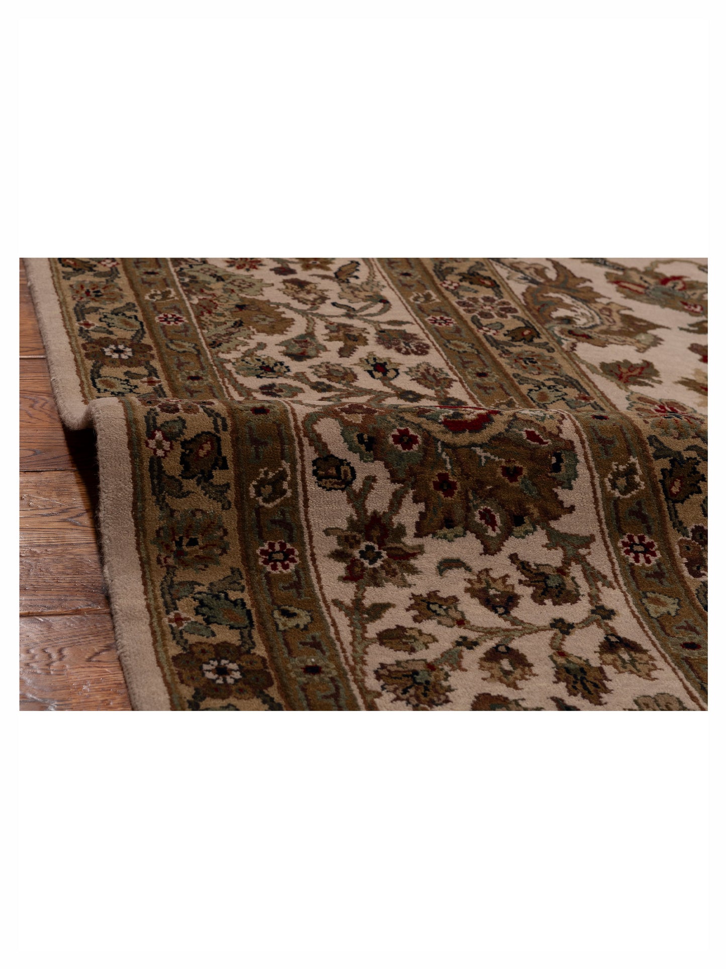 Crown 115755 Ivory Ivory 10.2x14 Hand Knotted Rug