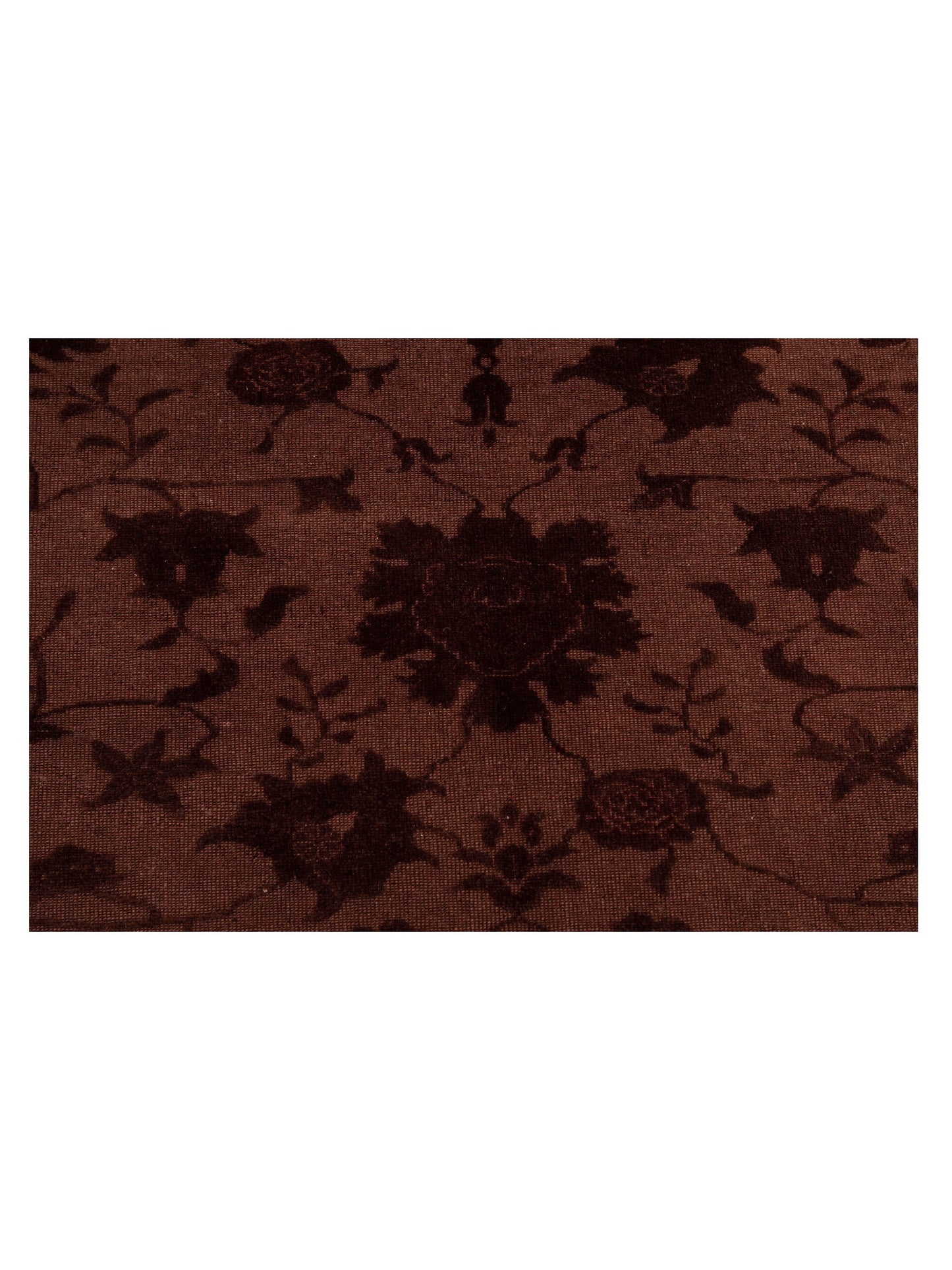 Vintage 105086 Dark Brown 6.8x9.1 Hand Knotted Rug