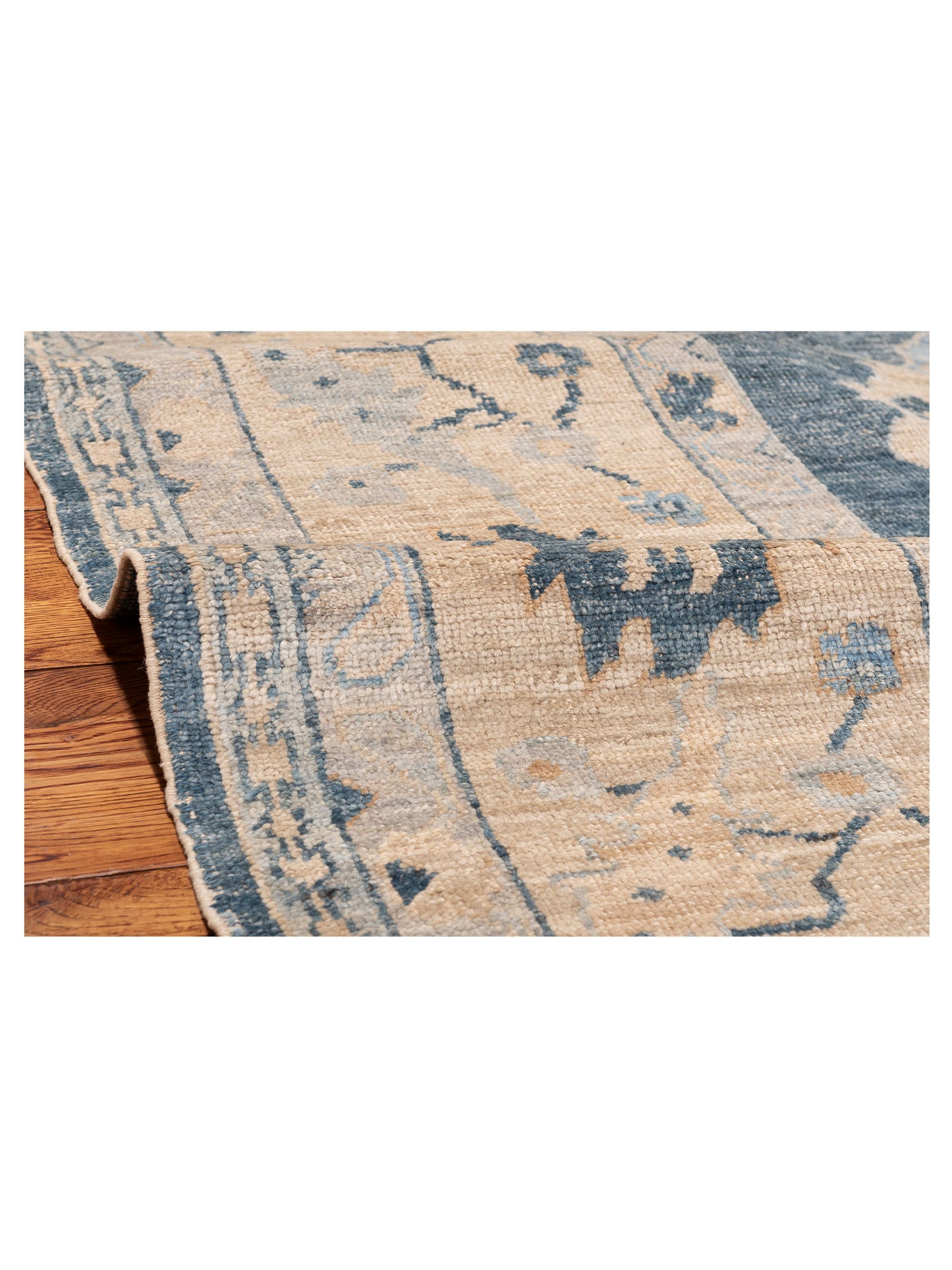 Angora Oushak 151140 Dark Blue Silver 10.1x13.1 Hand Knotted Rug