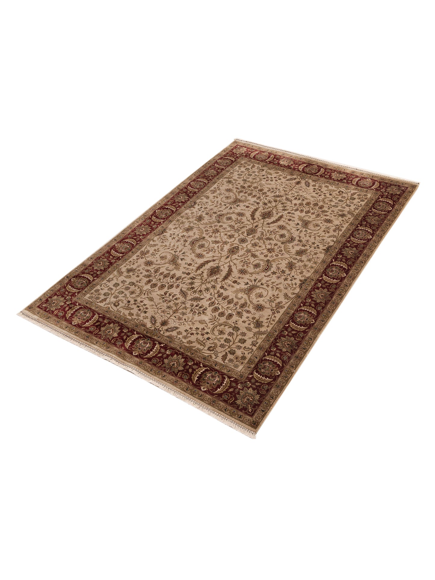 Imperial Silk 153479 Ivory Ivory 6x9 Hand Knotted Rug