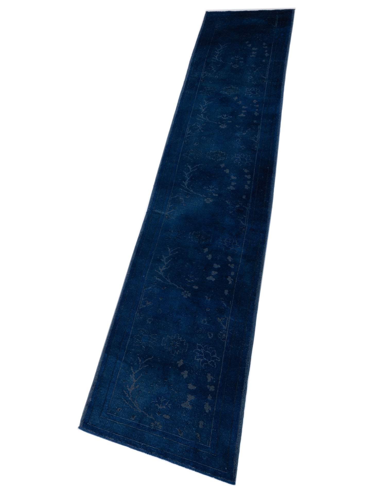 Vintage 108951 Blue 2.8x14.5 Hand Knotted Rug
