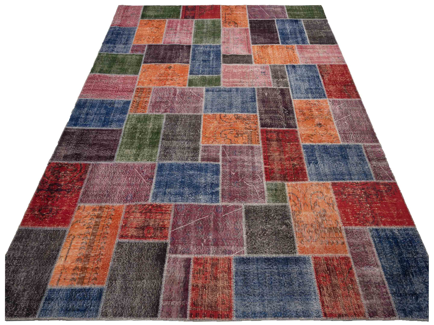Turkish Vestige Patchwork 108488 Multi 10.6x13.2 Hand Knotted Rug