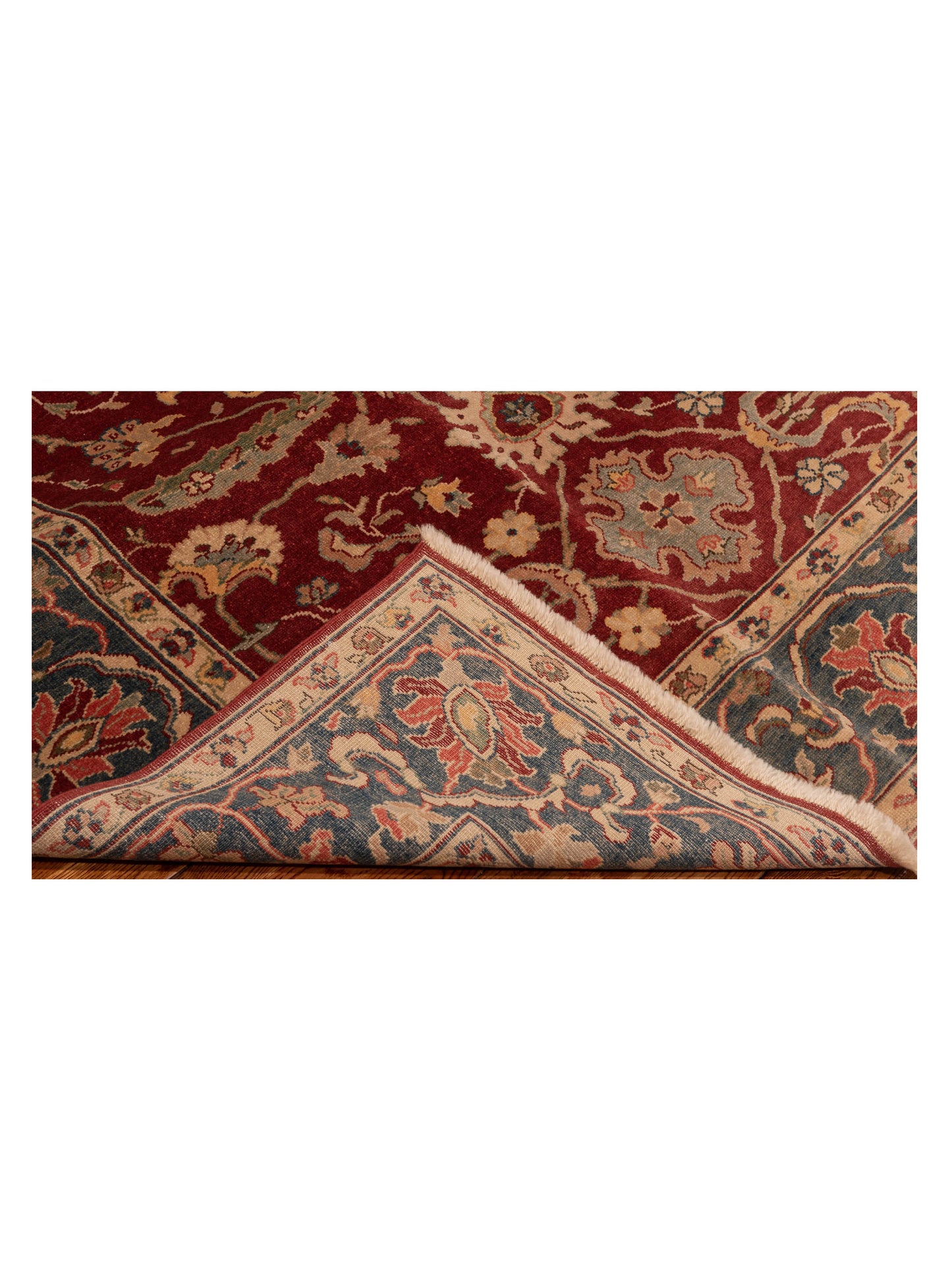 Antique Loom 148318 Red Navy 6.2x9 Hand Knotted Rug