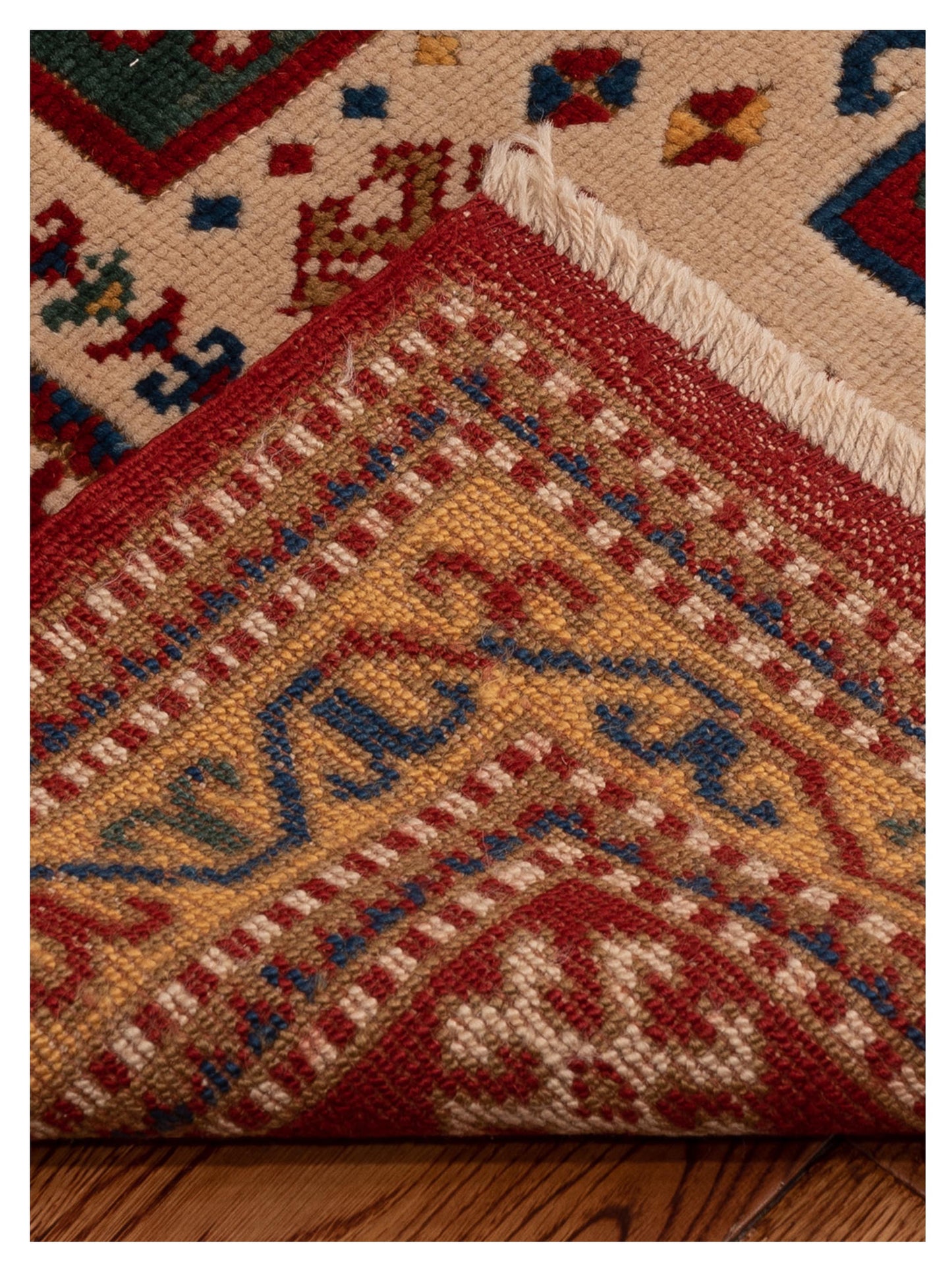 Turkish Shirwan 145231 Red Gold 4.3x5.3 Hand Knotted Rug