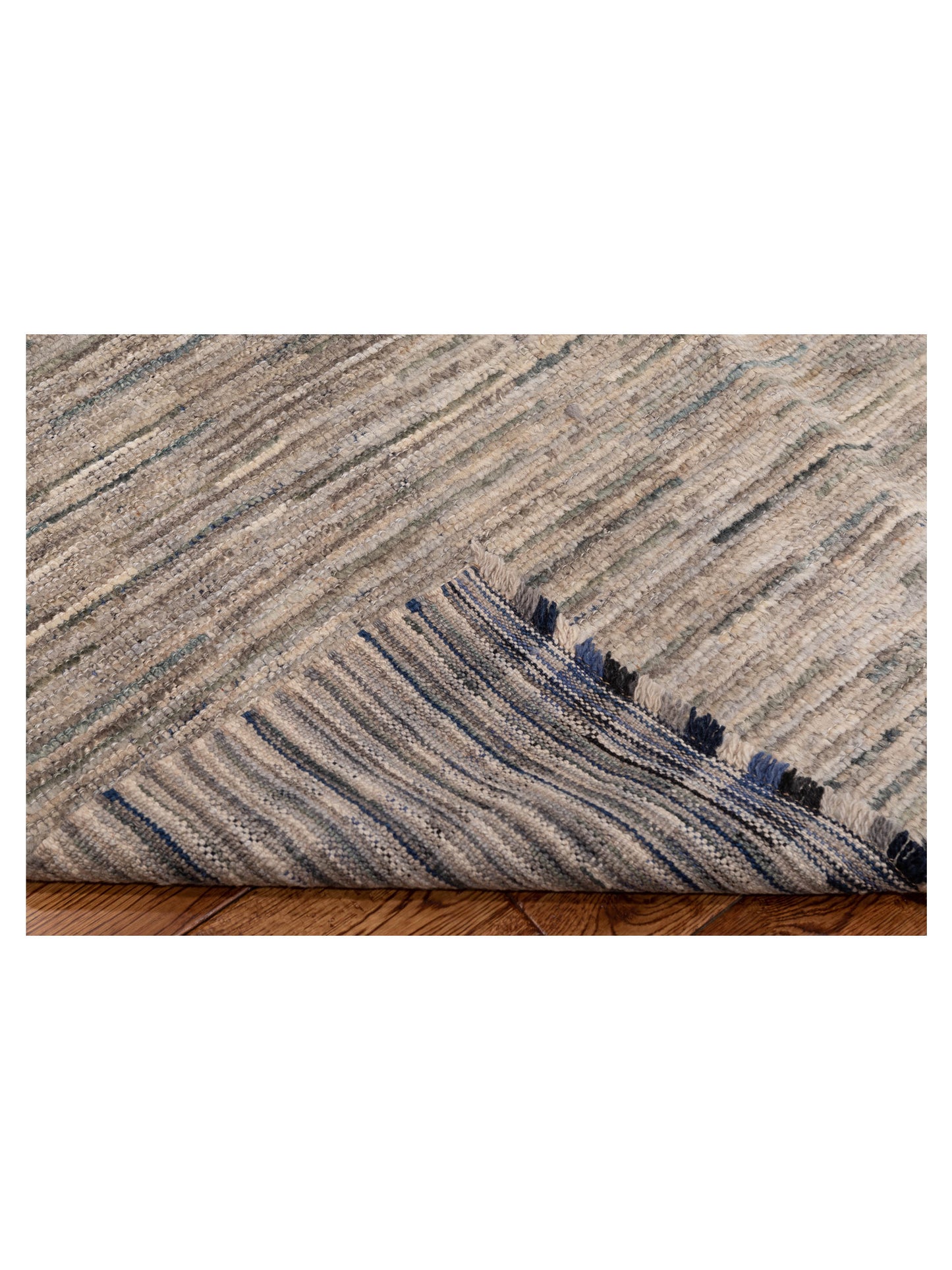 Atlas 149670 Gray Gray 8.8x9.8 Hand Knotted Rug