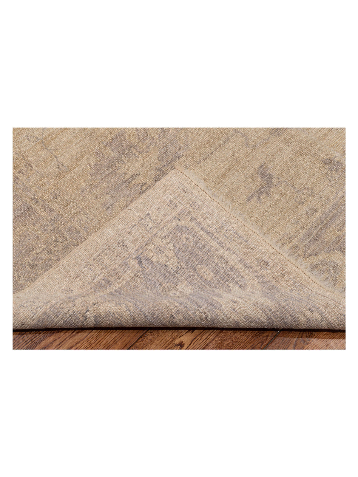 Angora Oushak 120889 Ivory Gray 7.8x9.3 Hand Knotted Rug