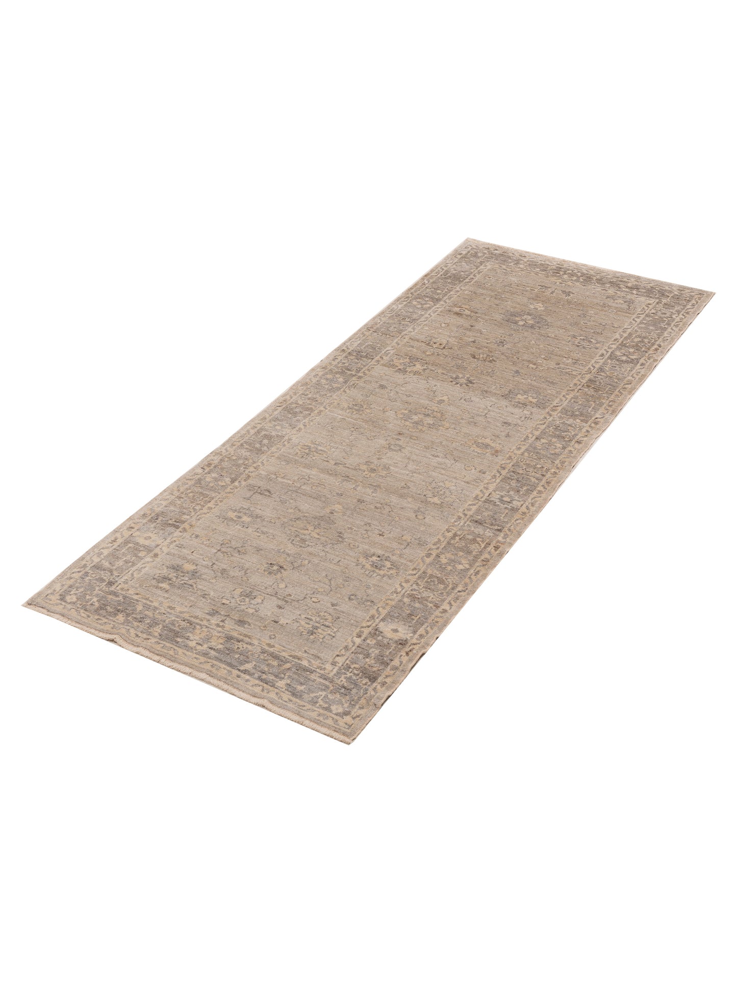 Angora Oushak 154271 Gray Gray 4.1x10 Hand Knotted Rug