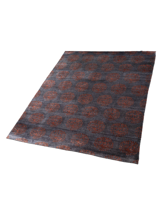 Siena Tibetino  Charcoal Red Contemporary