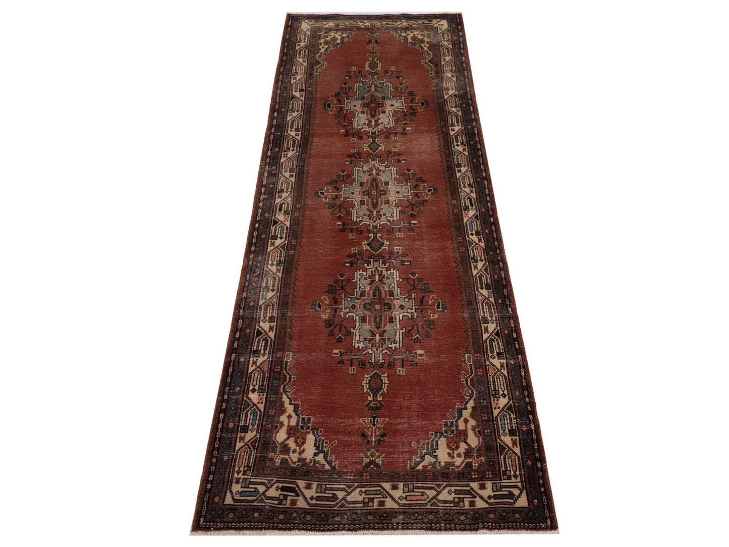 Persian 147696 Rust Brown 3.1x9.10 Hand Knotted Rug