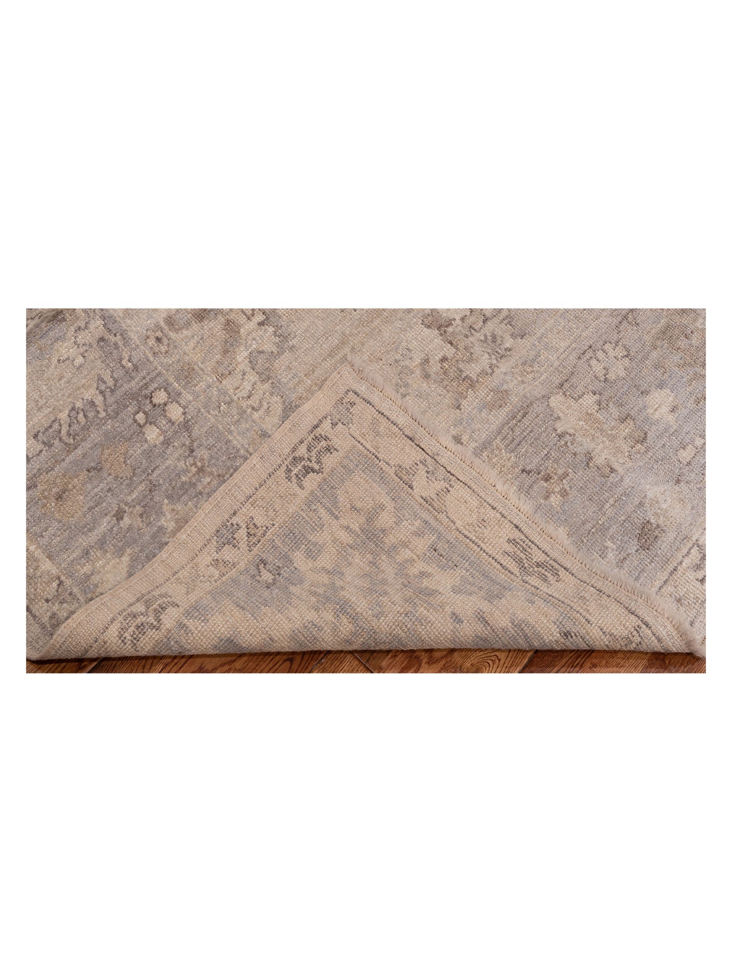 Angora Oushak 123615 Ivory Gray 7.8x9.4 Hand Knotted Rug