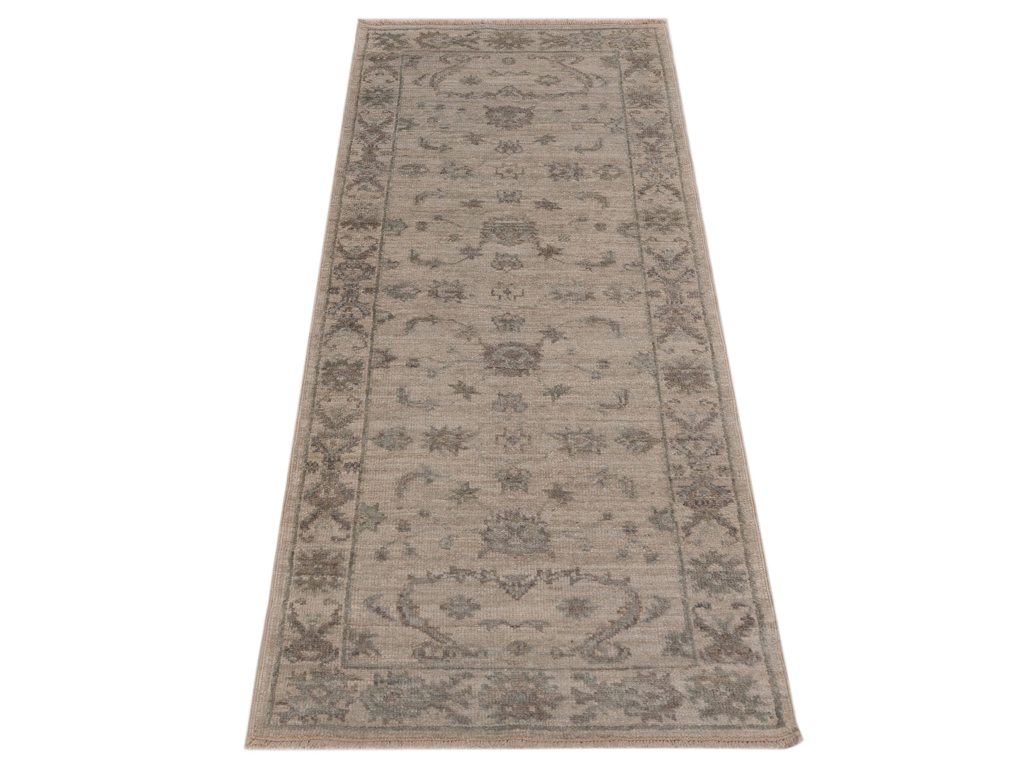 Angora Oushak 150243 Ivory Ivory 2.8x7.11 Hand Knotted Rug
