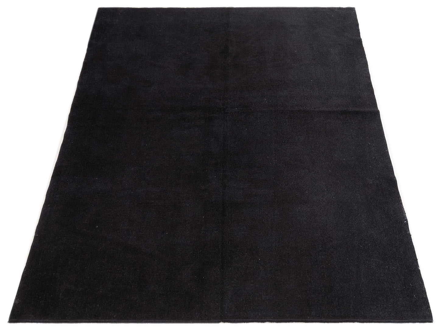 Vintage 75103 Black 6.10x7.10 Hand Knotted Rug