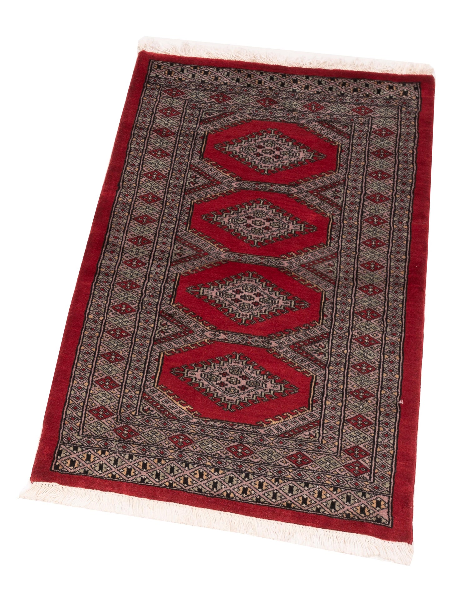 Bokhara 146622 Red Silver 2.2x3.10 Hand Knotted Rug