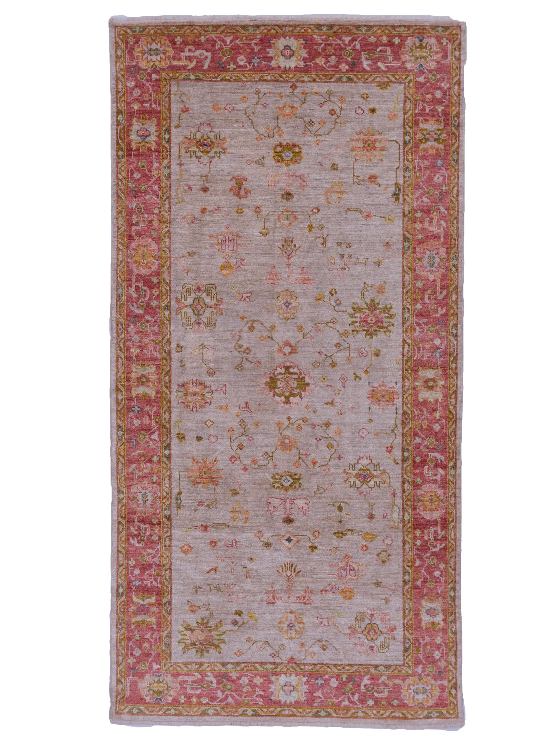 Anadol Angora Oushak  Silver Red Traditional