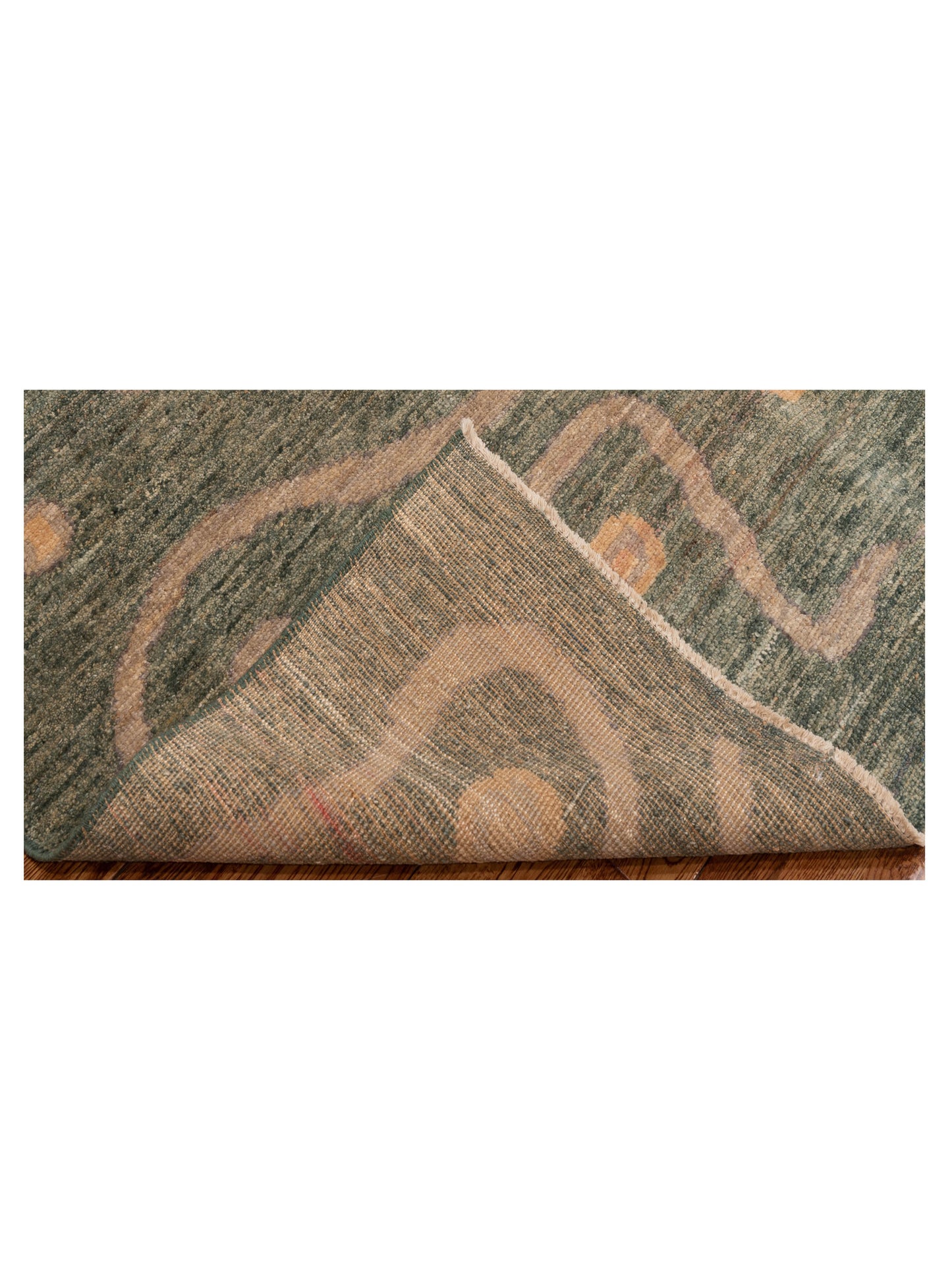 Gabbeh 97096 Green 6.6x7.10 Hand Knotted Rug