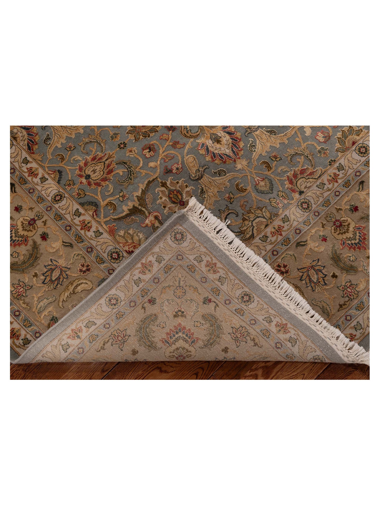 Imperial Silk 151215 Blue Gold 8.2x10.2 Hand Knotted Rug