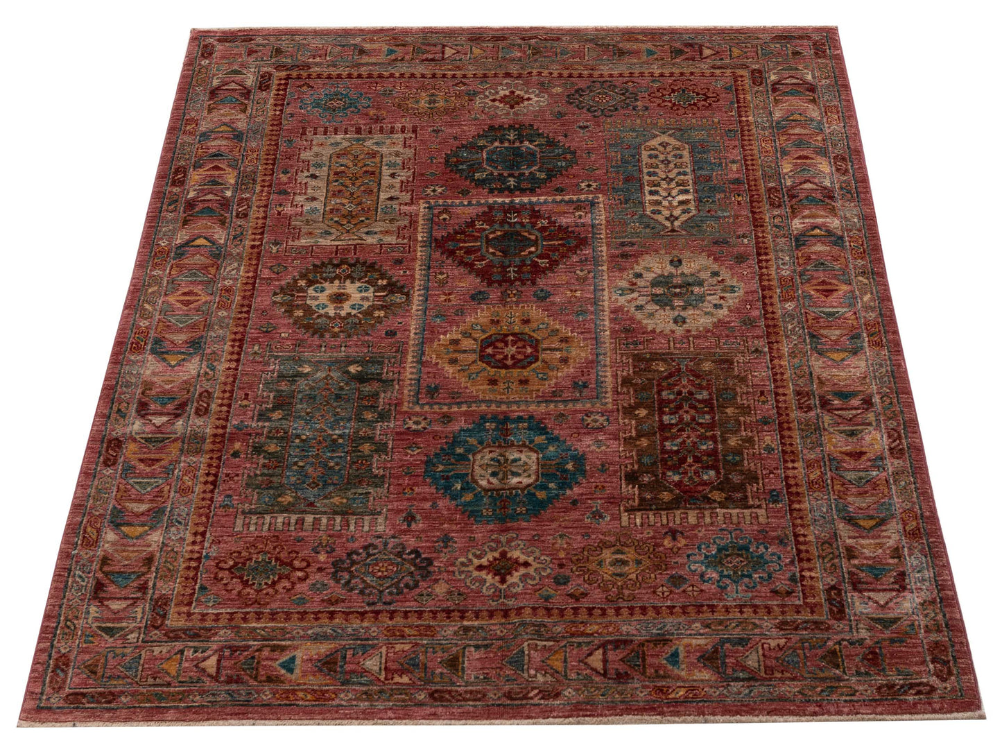 Artisan Kars 152179 Pink Pink 4.11x6.9 Hand Knotted Rug